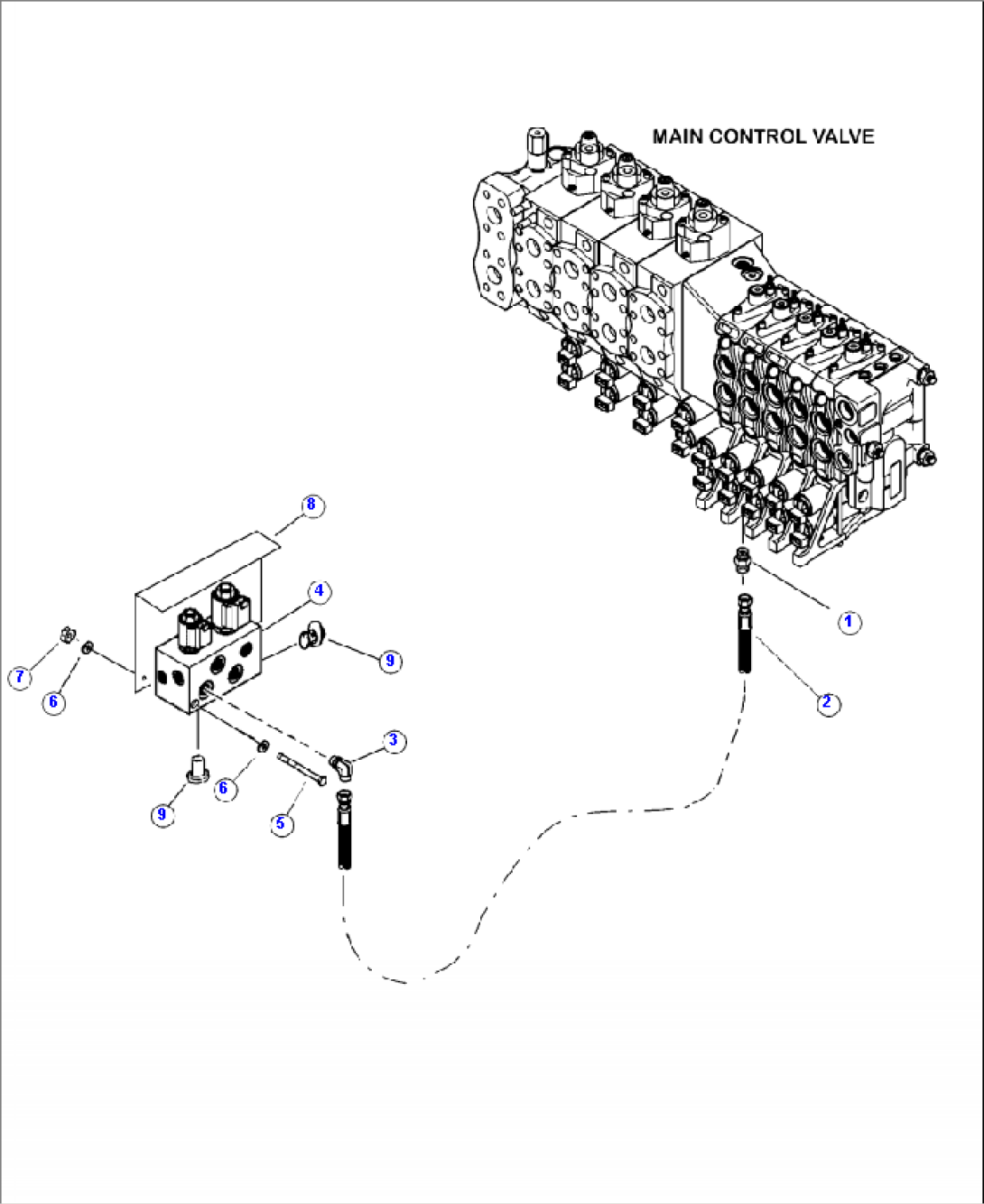 H1035-01A0 HYDRAULIC PIPING PILOT PRESSURE MANIFOLD LINES