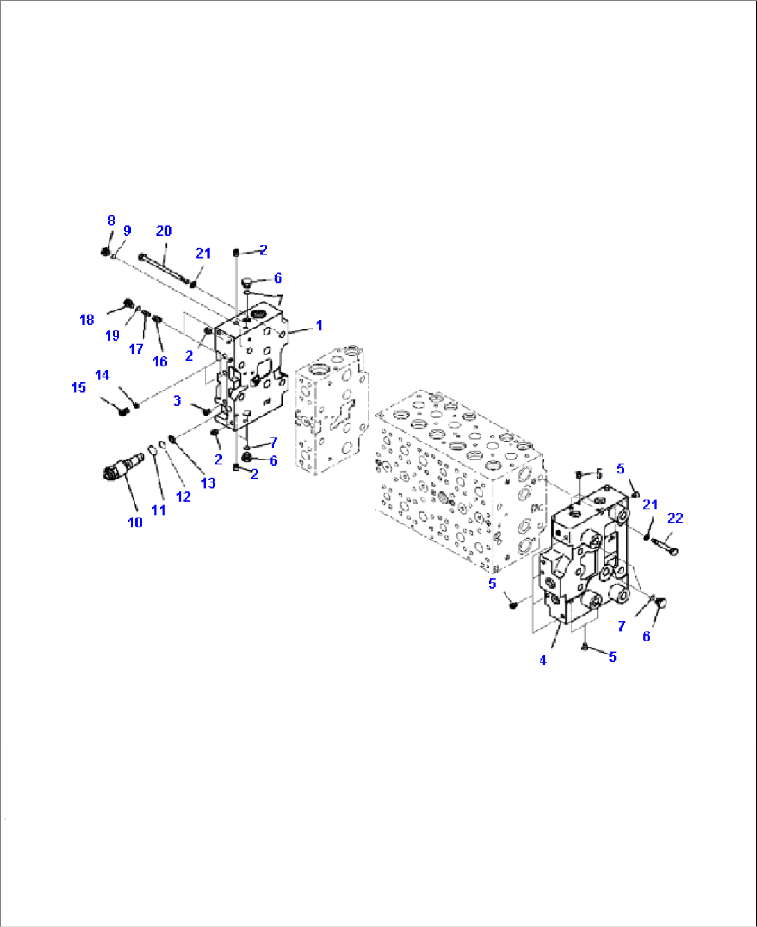 H0120-001007 MAIN CONTROL VALVE 1-SERVICE VALVE (7/20)