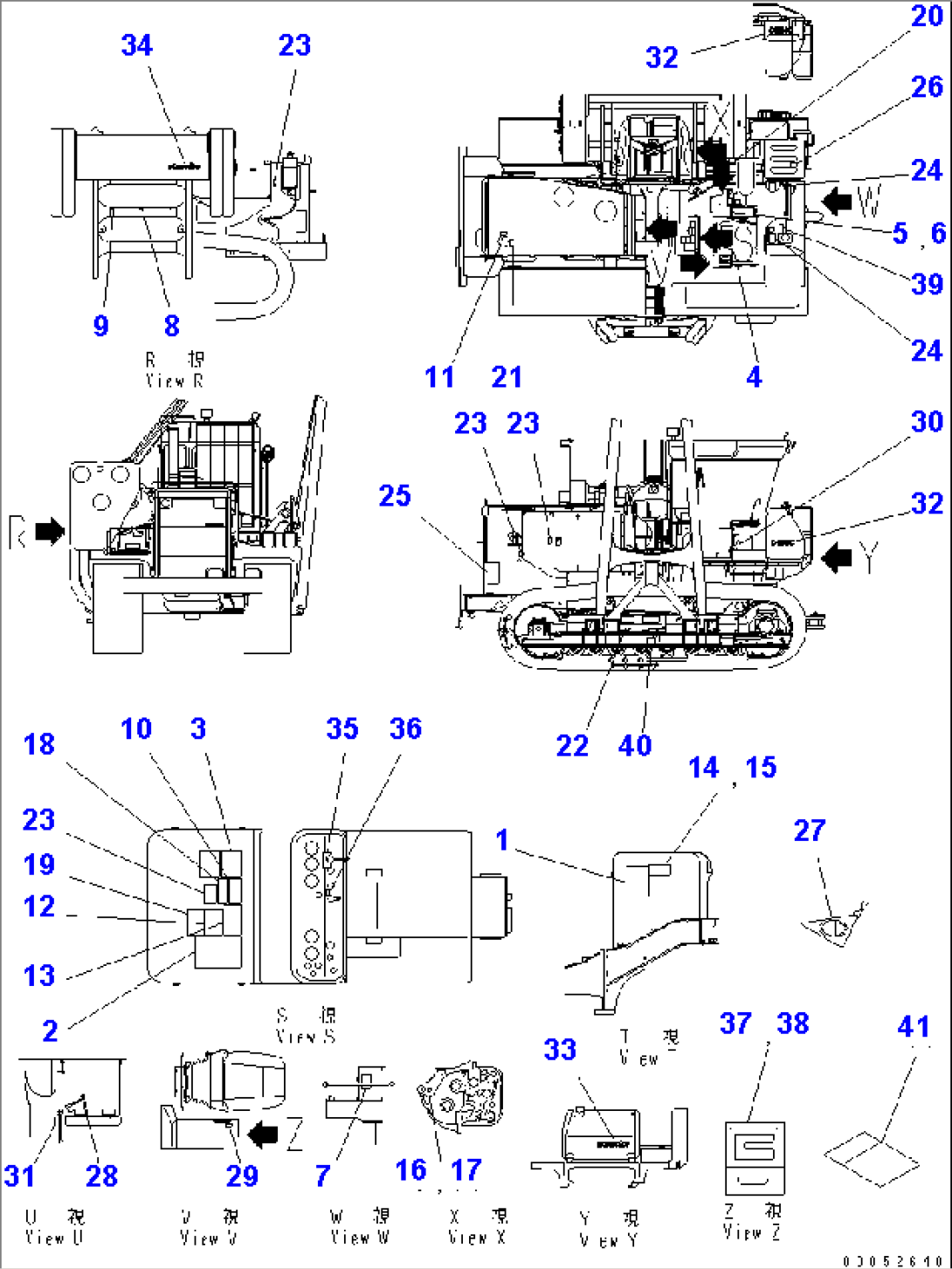 MARK AND PLATES (ENGLISH) (FOR 140 ENGINE)(#31586-)