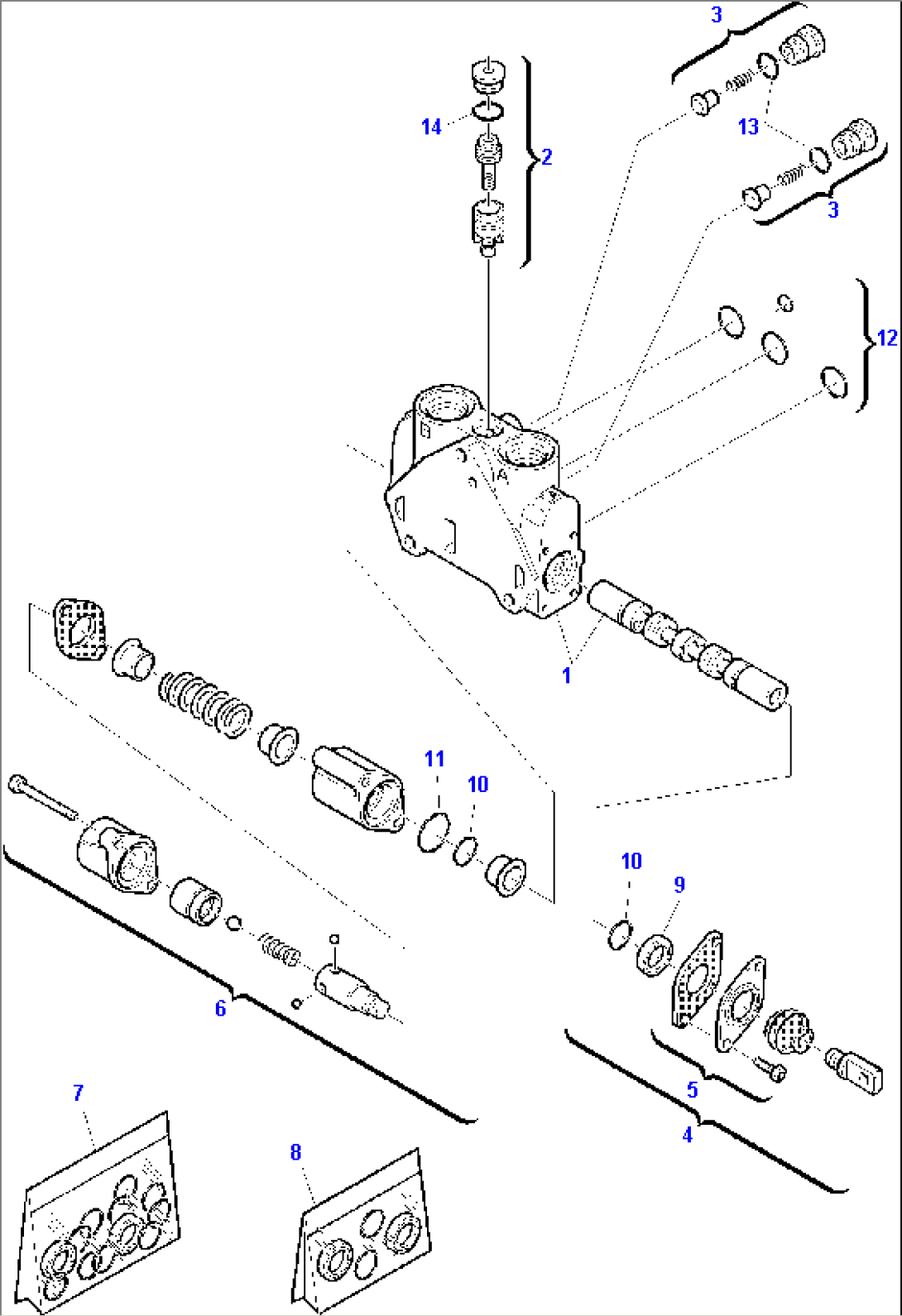 SHOVEL CONTROL VALVE (FLOATING ELEMENT) (FOR BUCKET 4 IN 1) (3/5)