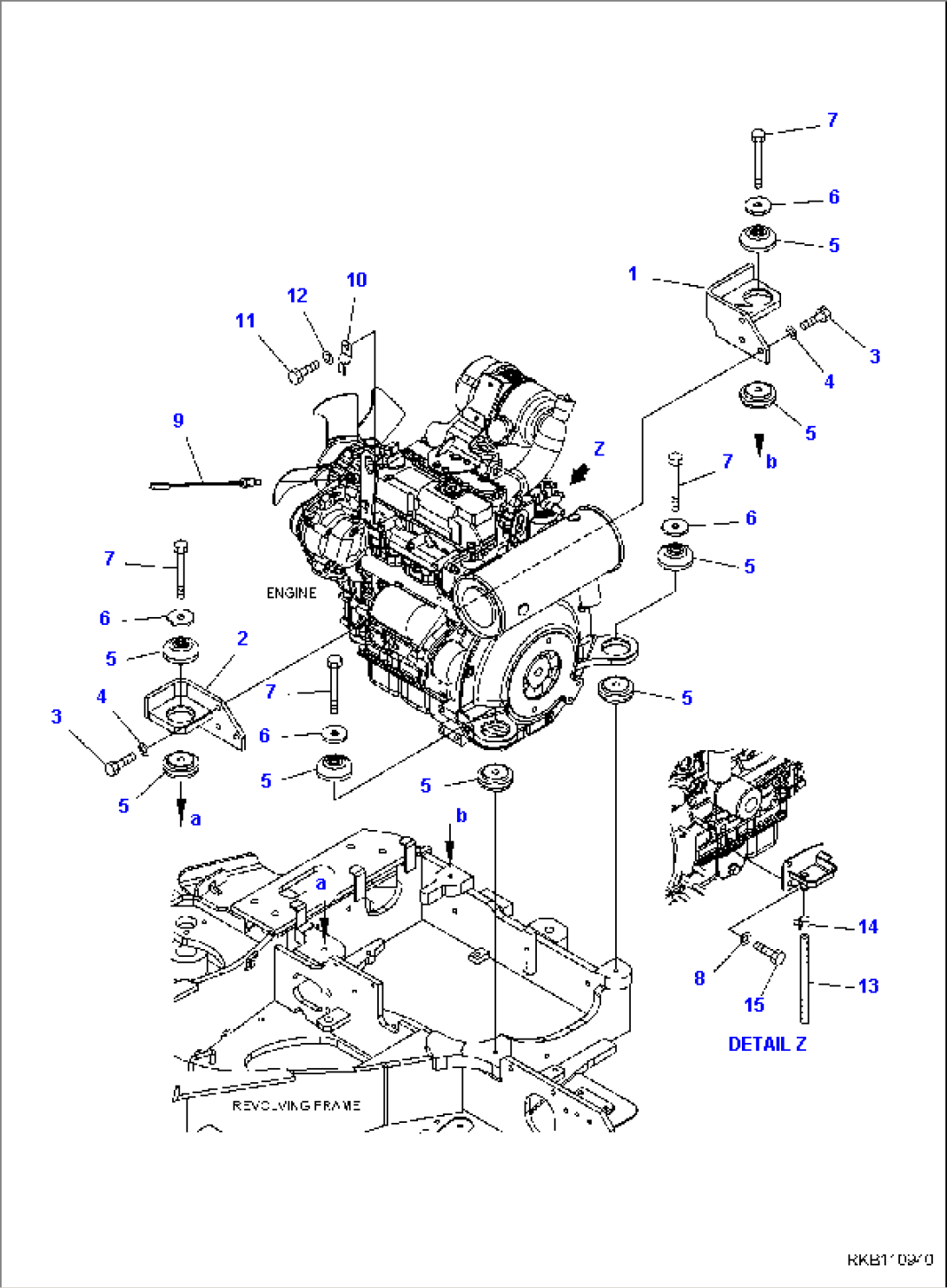 ENGINE MOUNTING PARTS, BRACKET