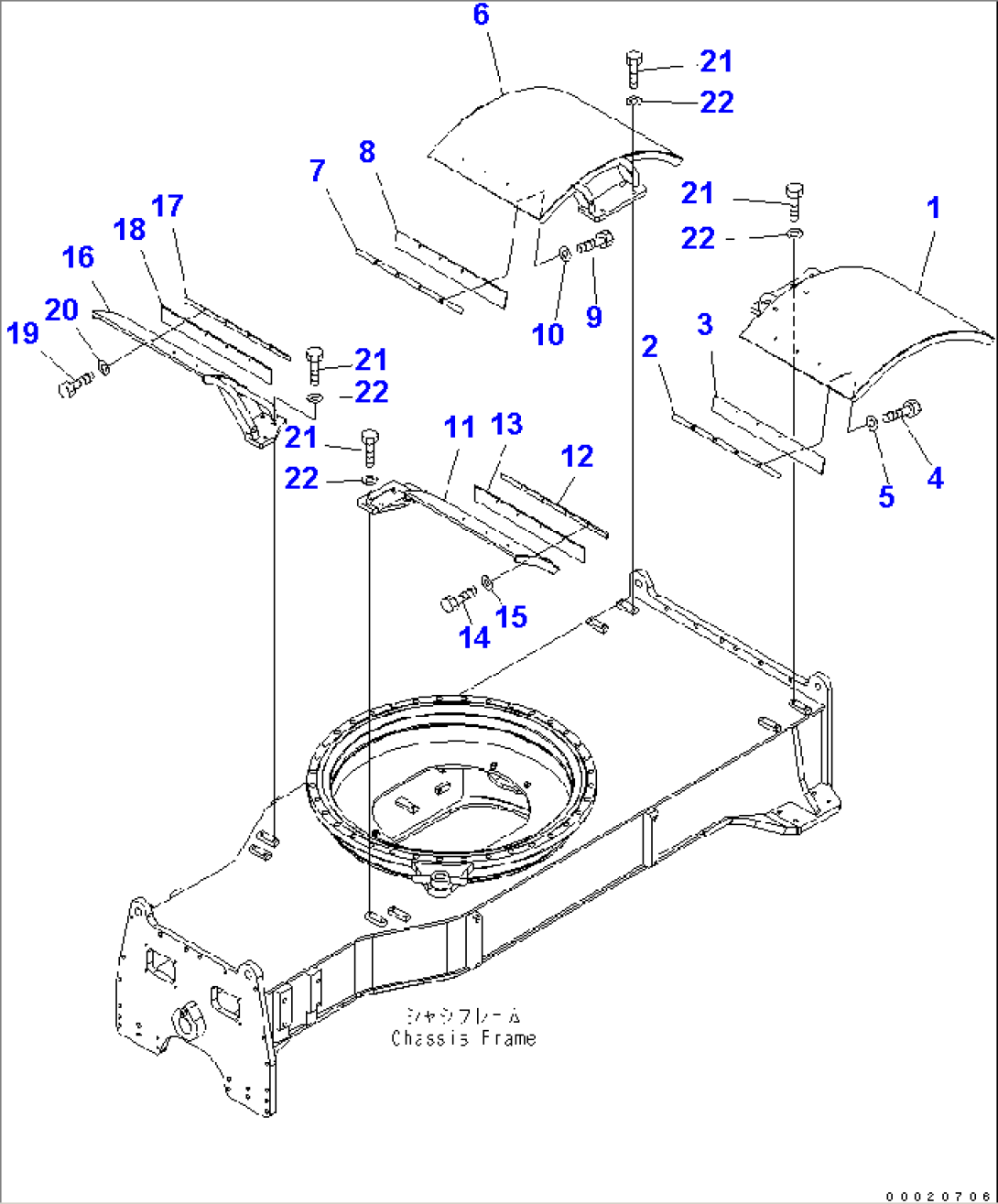 CHASSIS FRAME (MUD GUARD)