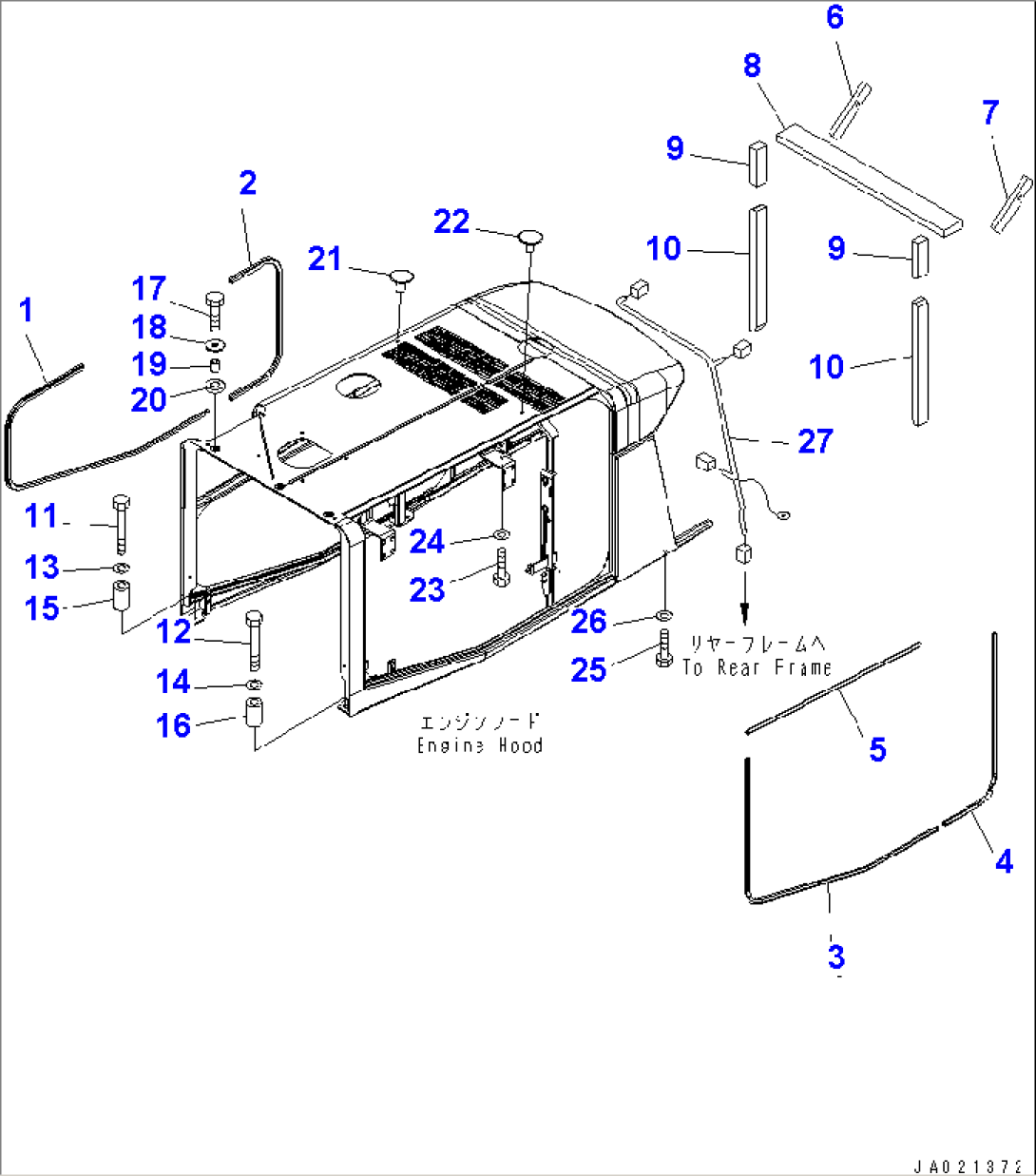 HOOD (SHEET AND MOUNTING PARTS)
