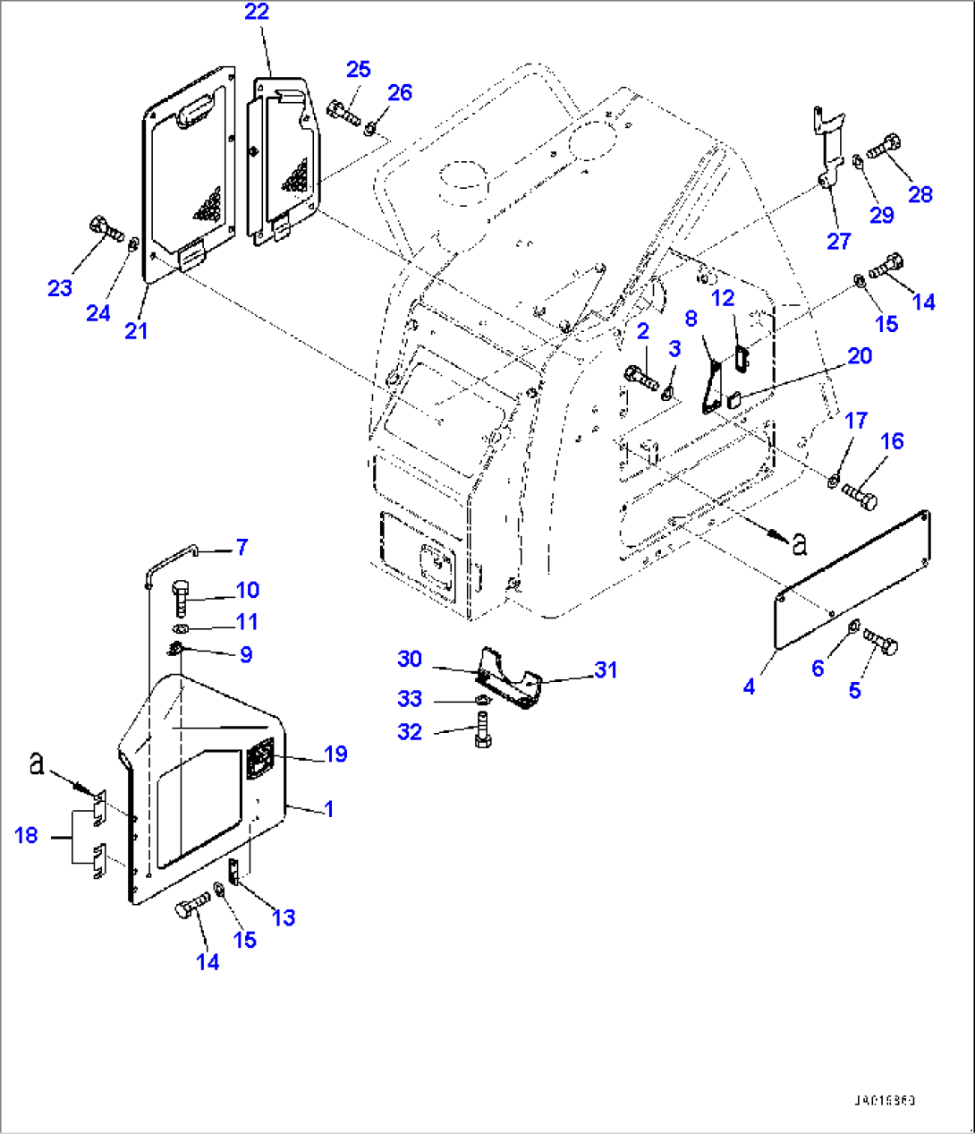 Engine Hood, Side Door (#3001-)