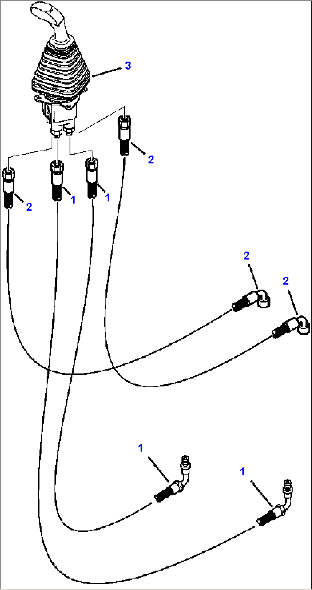H6406-01A0 LOADER PIPING PPC VALVE WORK LINES