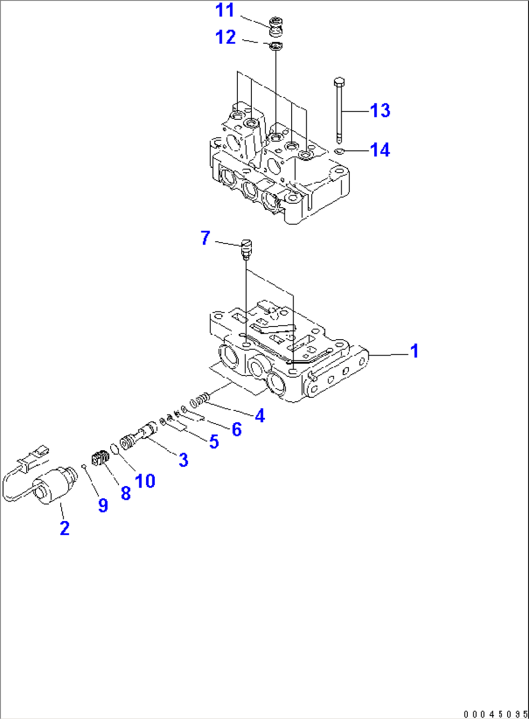 TRANSMISSION VALVE (LOWER VALVE AND MOUNTING)(#30001-)