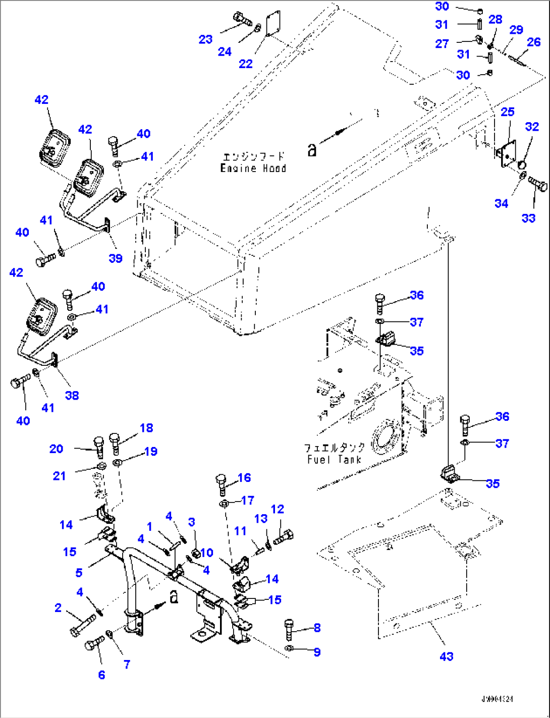 Engine Hood Related Parts, Related Parts (#2930-)