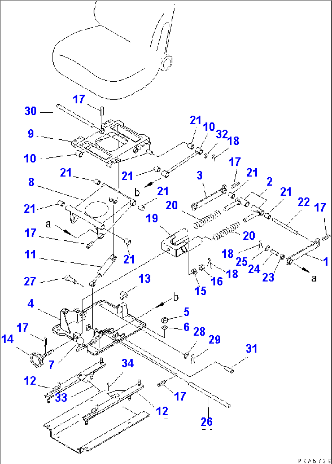 SEAT SUSPENSION (WITH OIL DAMPER)(#81261-)