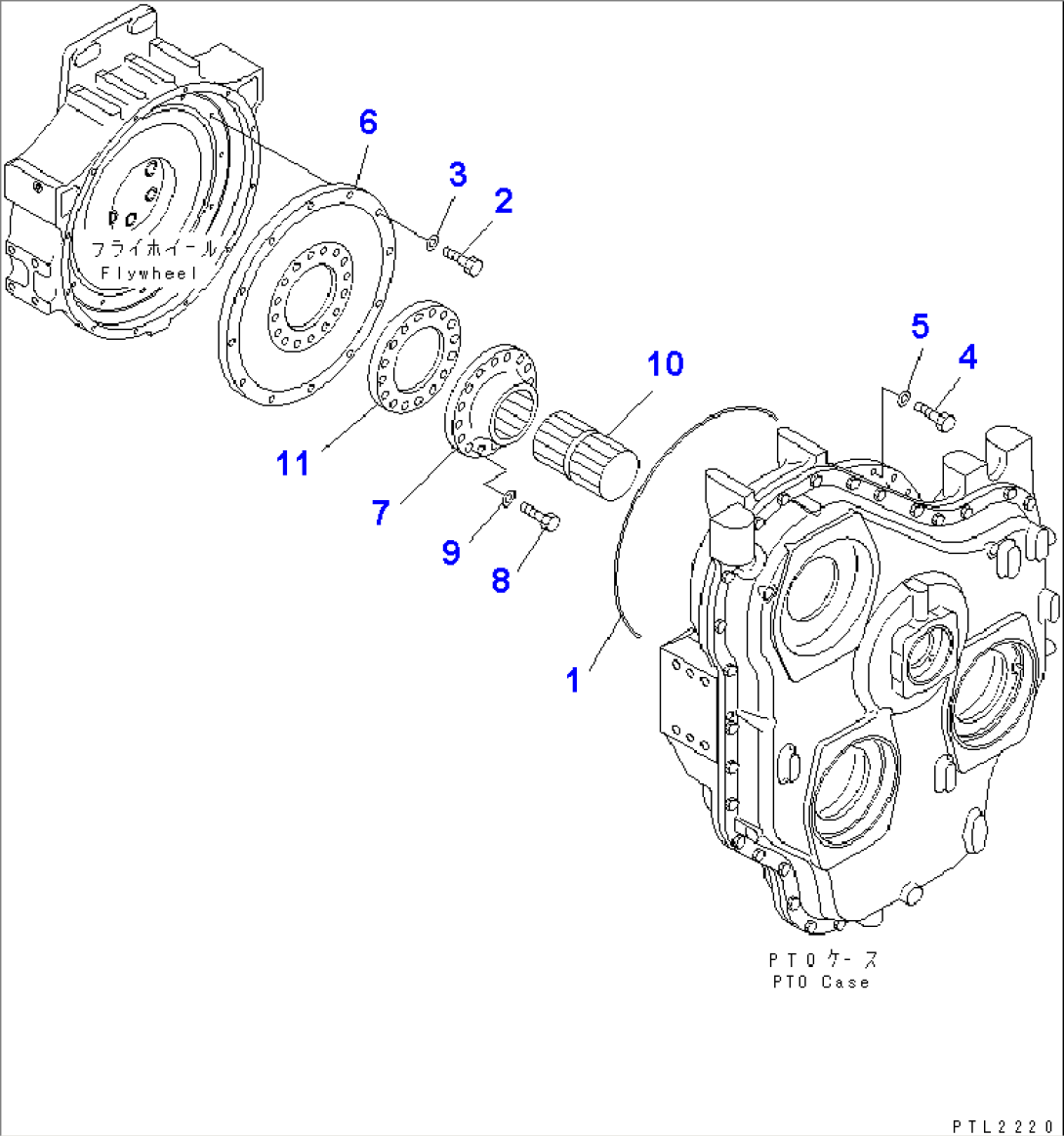 POWER TAKE OFF (FLYWHEEL HOUSING SIDE)(#11001-)