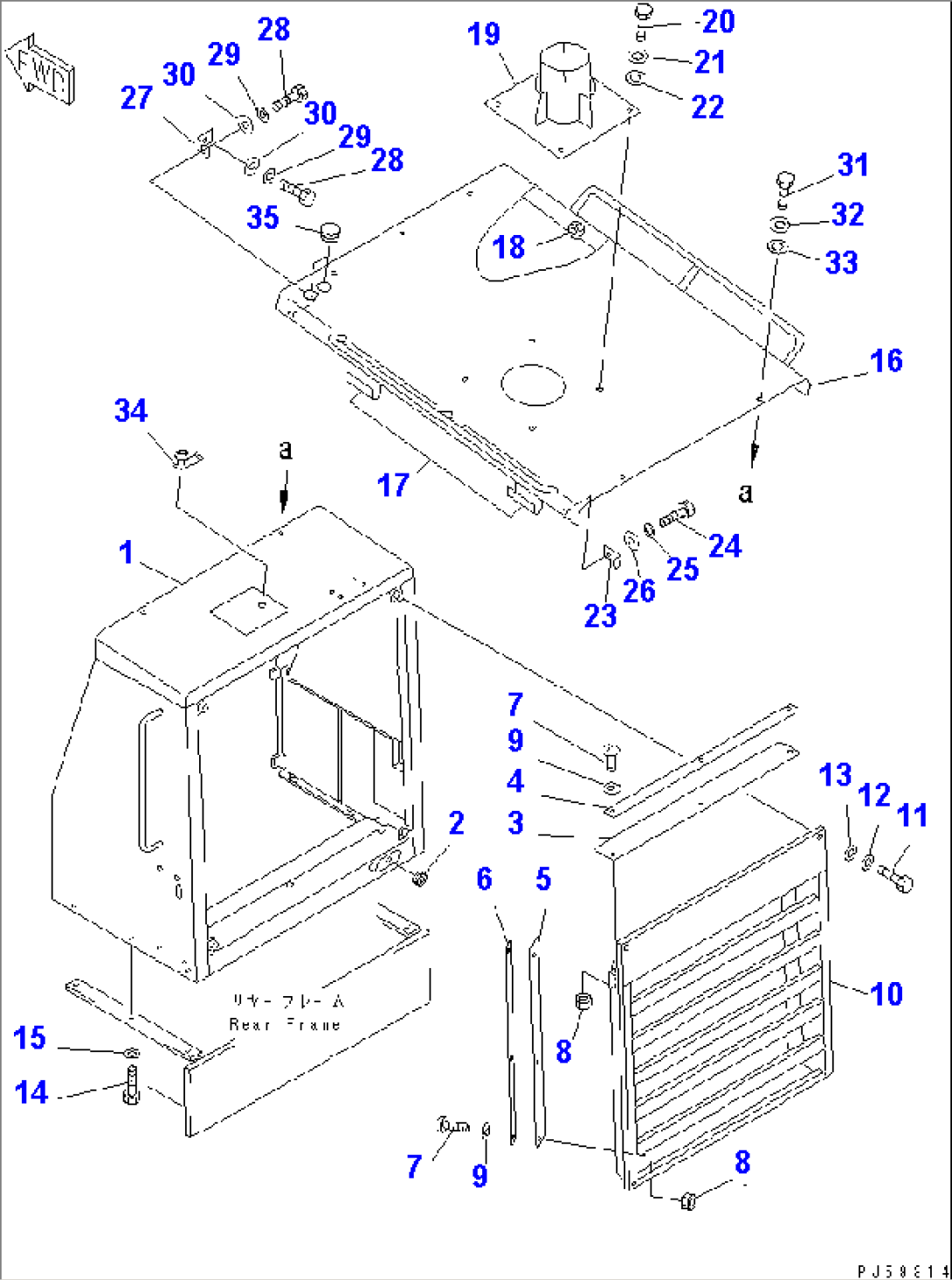 RADIATOR GUARD AND ENGINE HOOD (WITH SIDE WING)(#4630-)