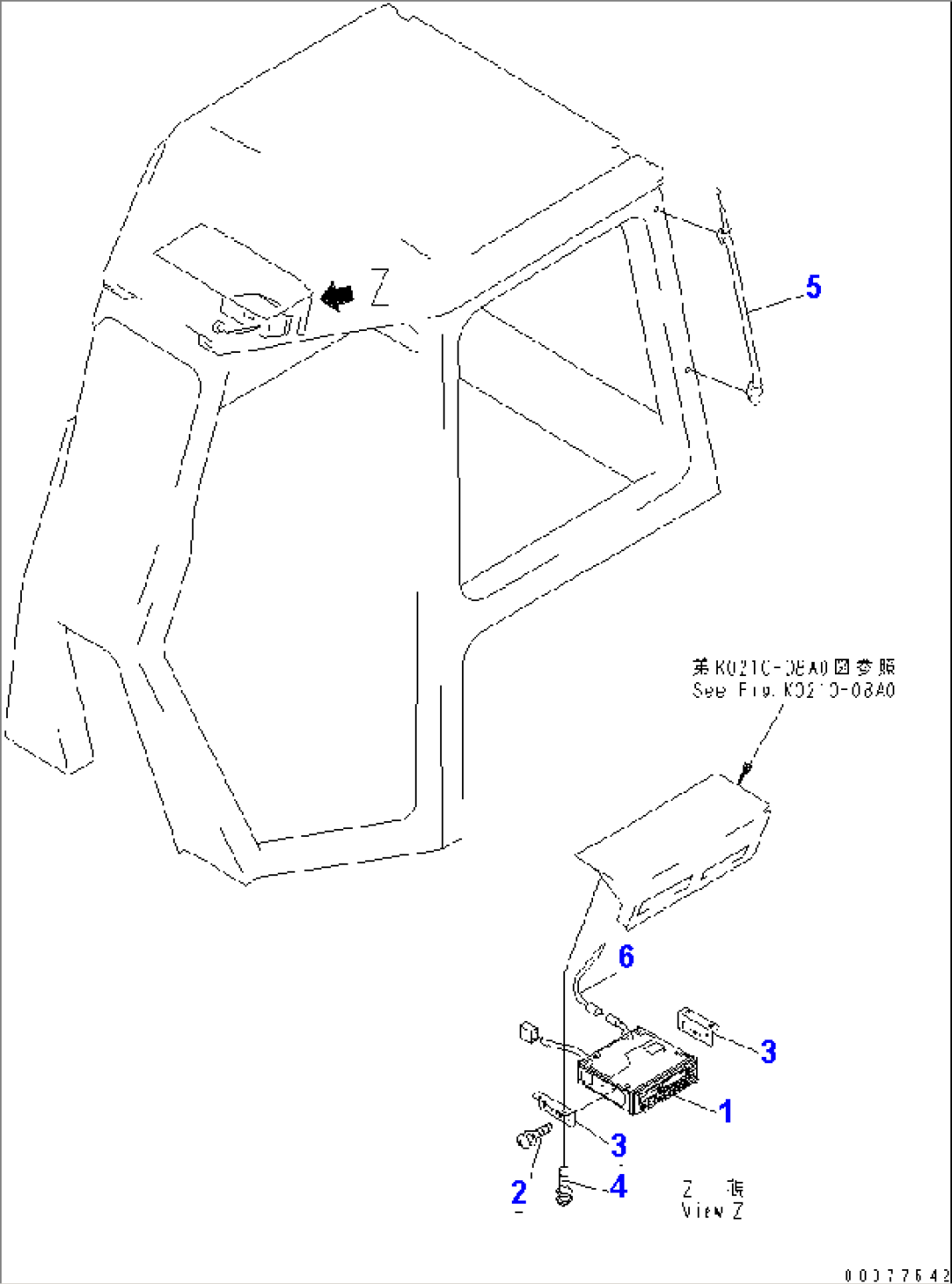 CAB (RADIO MOUNT BRACKET) (WITH AM RADIO)