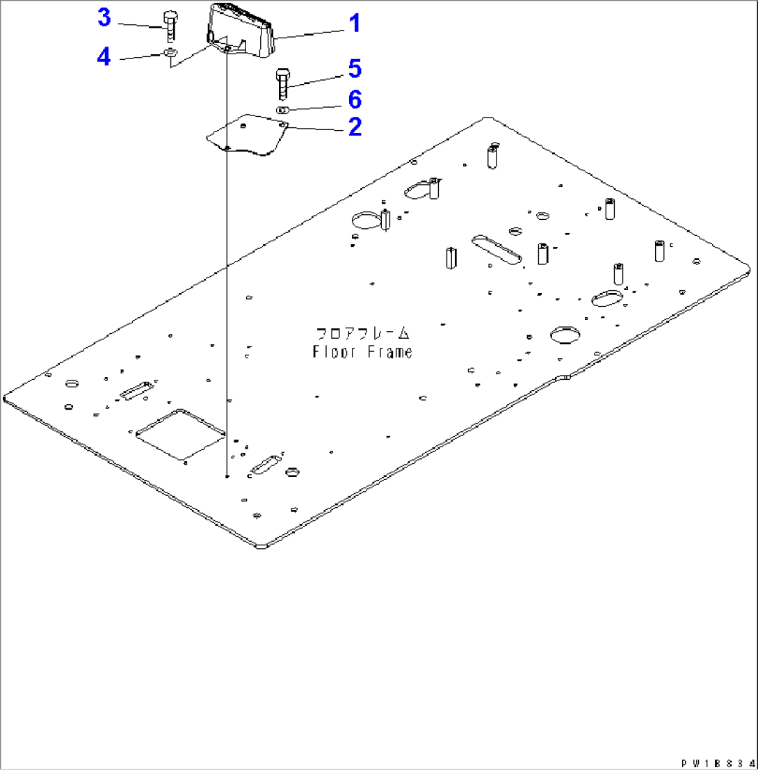 FLOOR FRAME (FOOT REST) (L.H.)