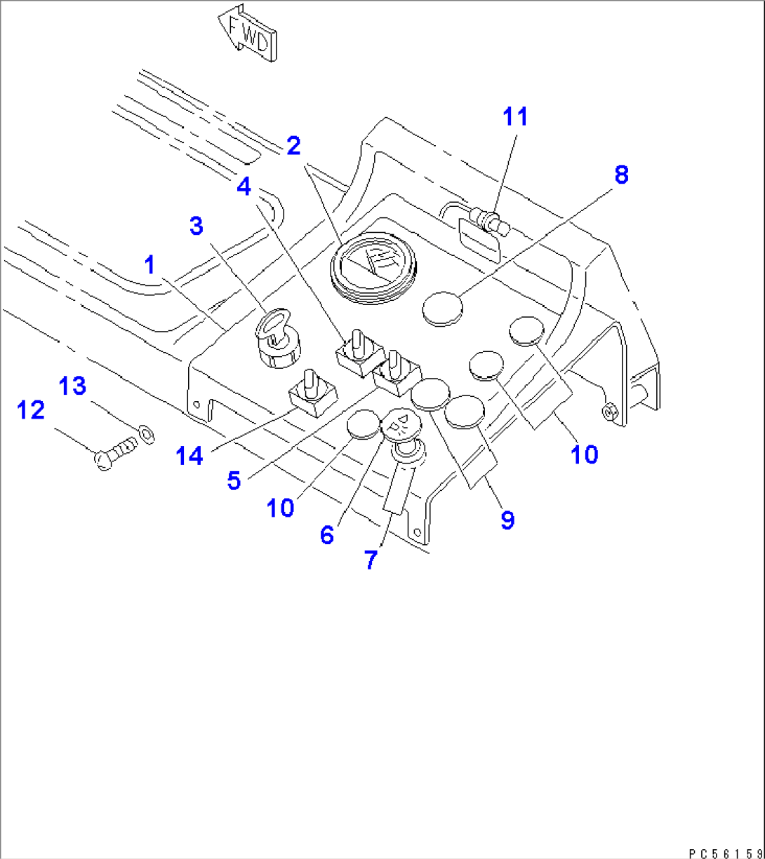 INSTRUMENT PANEL (WITH DIFFERENTIAL LOCK)(#1574-1700)