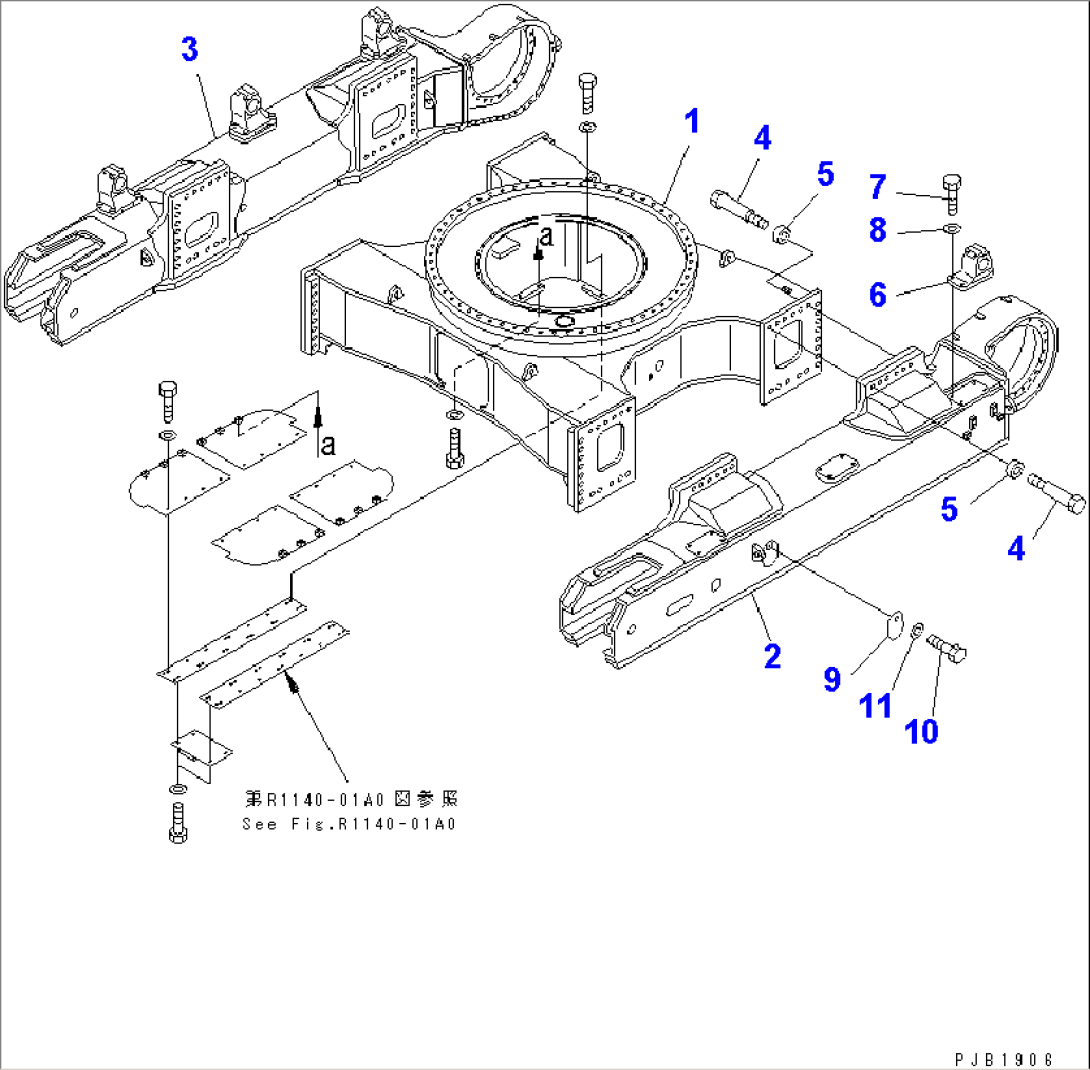 TRACK FRAME (WITH UNDER GUARD) (AGC SPEC.)(#10063-)