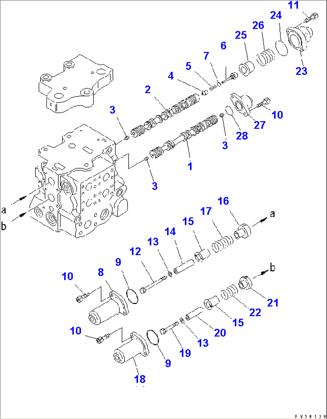 CONTROL VALVE (2-SPOOL) (2/5) (STD)