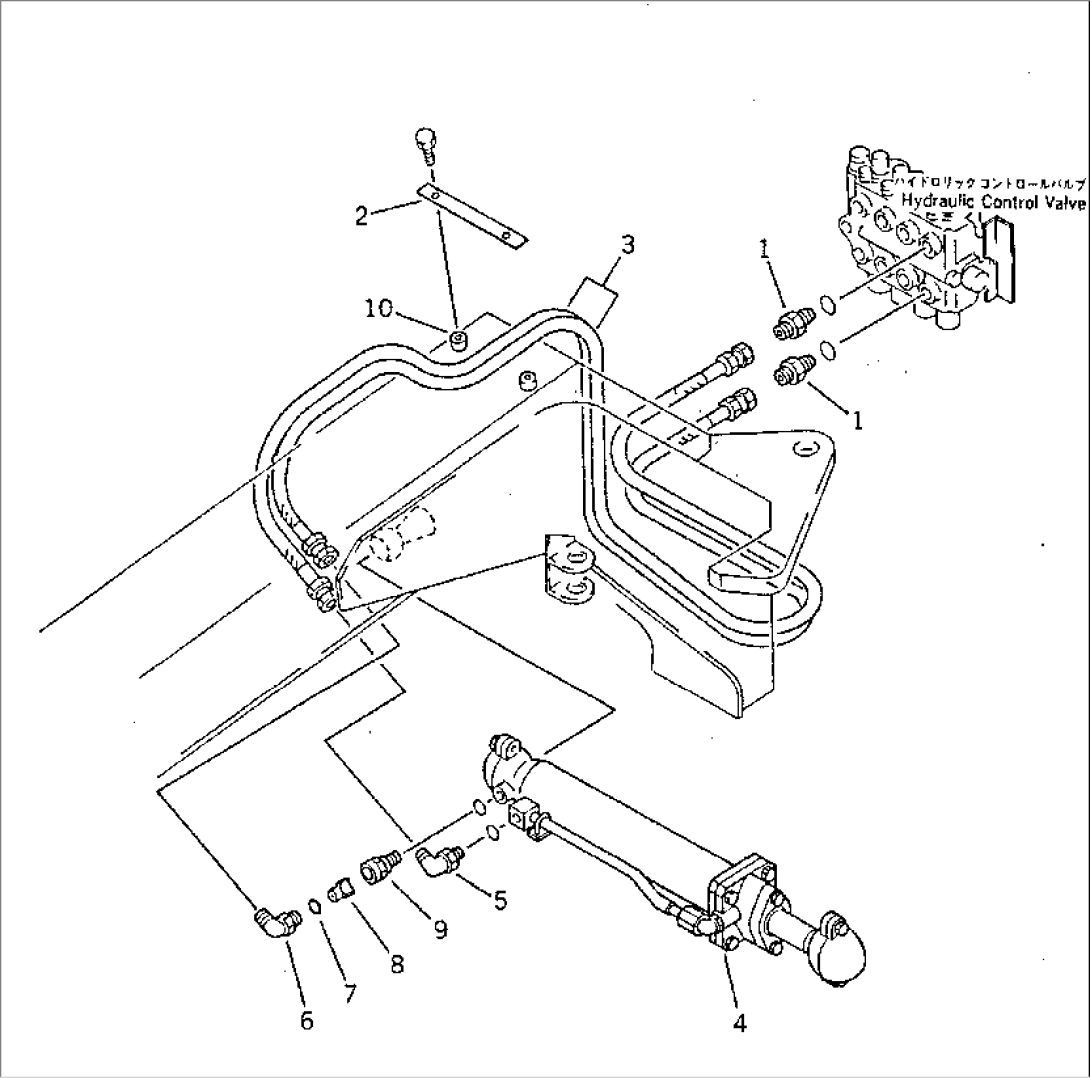 HYDRAULIC PIPING (DRAWBAR SIDE SHIFT CYLINDER LINE)