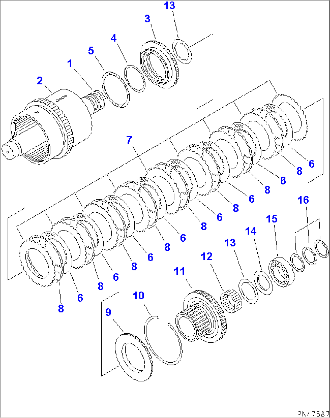 TRANSMISSION (FORWARD CLUTCH)(#60001-)