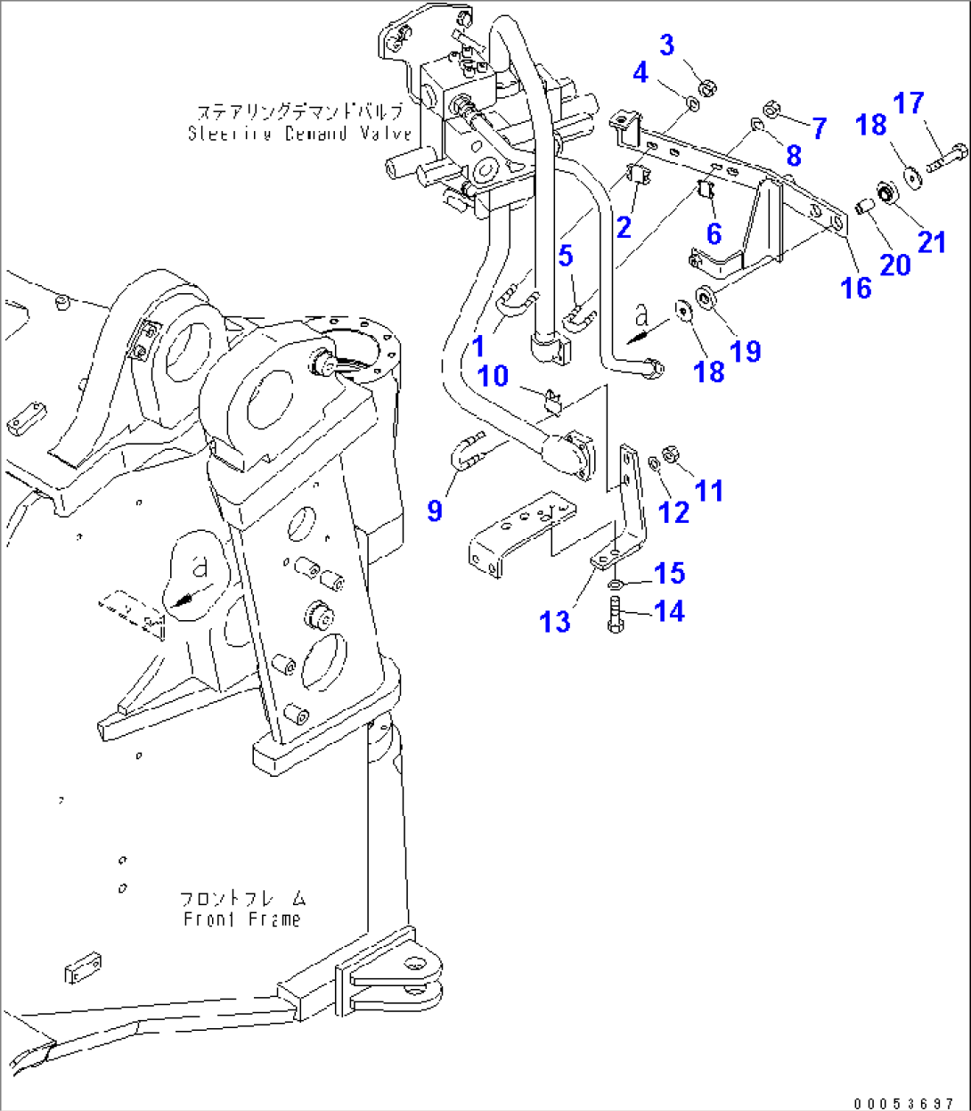 STEERING LINE (STEERING VALVE LINE)(#85001-)
