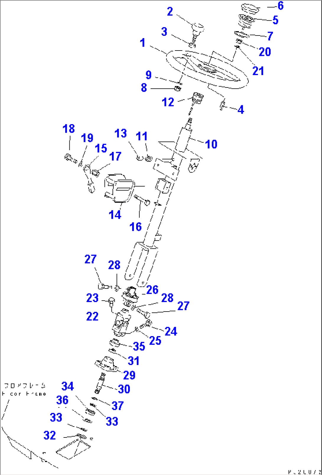 FLOOR SUB (WHEEL AND COLUMN)(#50025-)