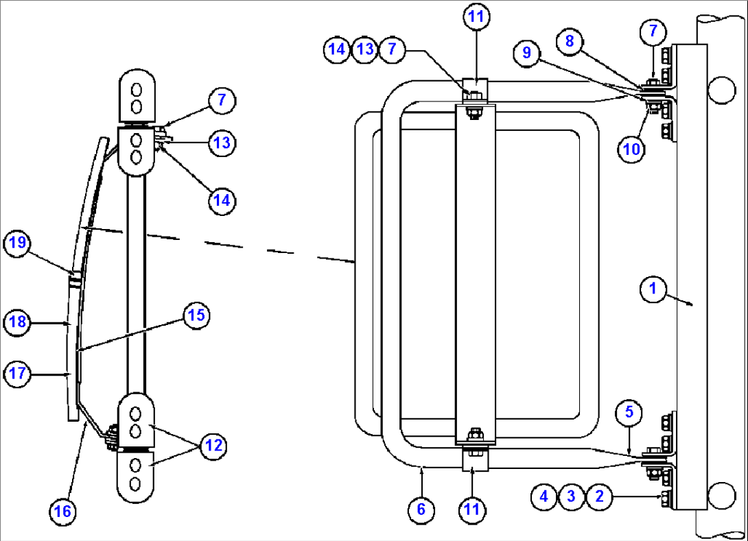 R.H. CONVEX MIRROR INSTL