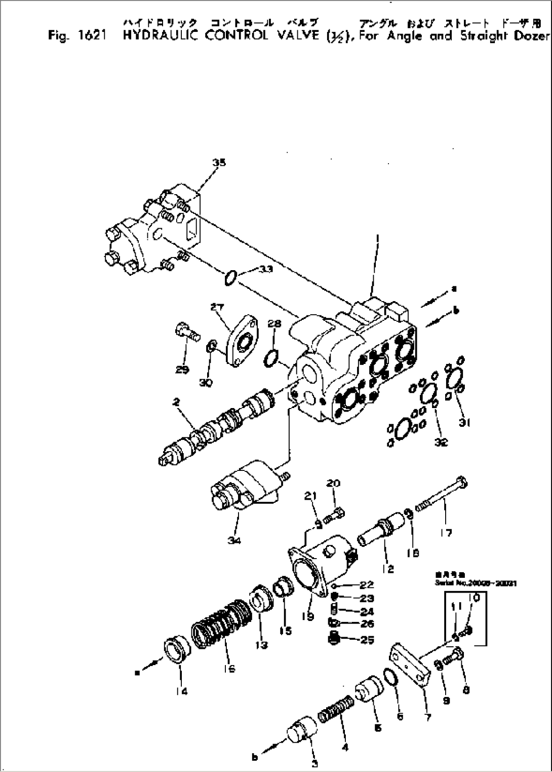 HYDRAULIC CONTROL VALVE (1/2)¤ FOR ANGLE AND STRAIGHT DOZER