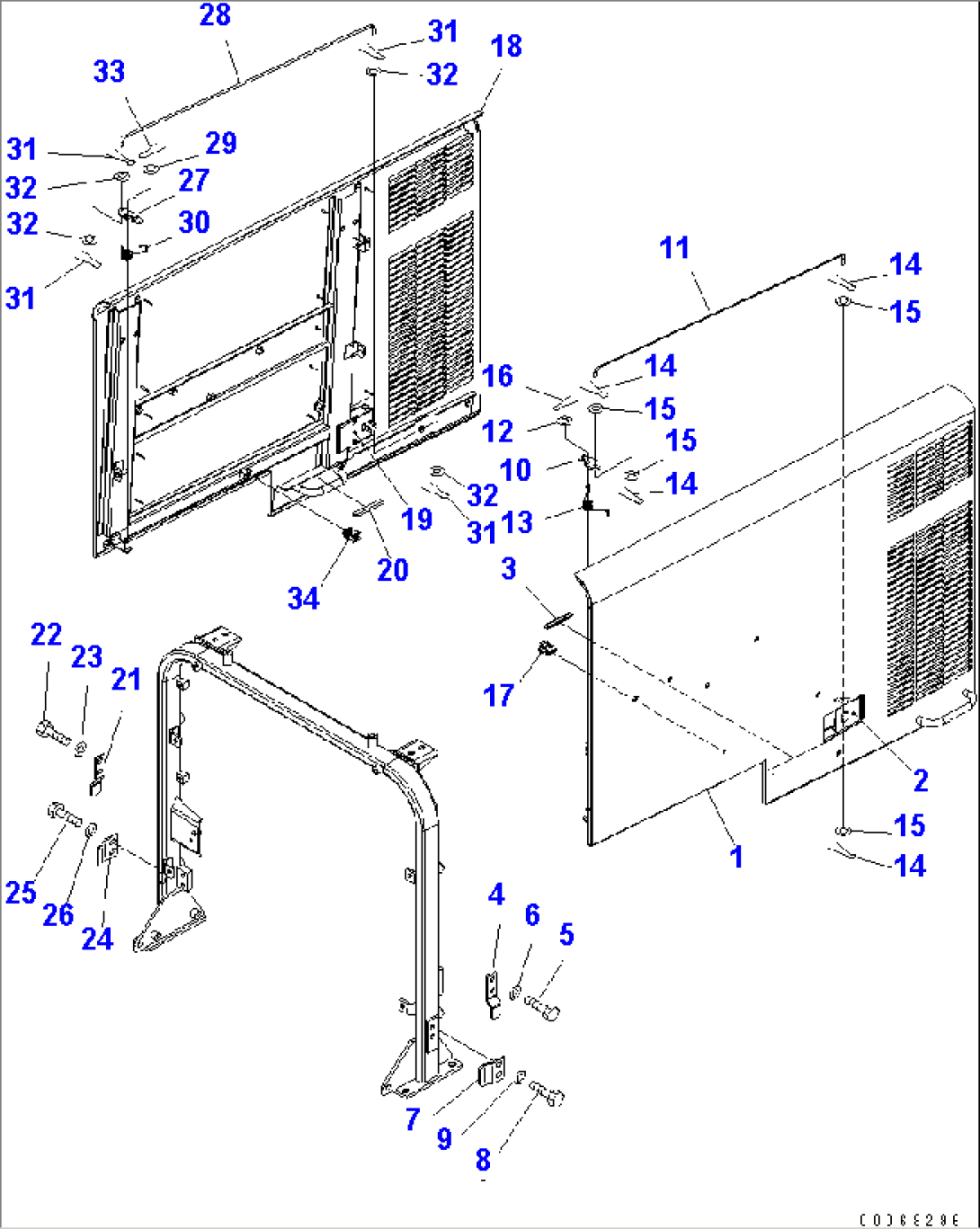 HOOD (DOOR AND SPRING) (FOR EXCEPT JAPAN)(#65001-)
