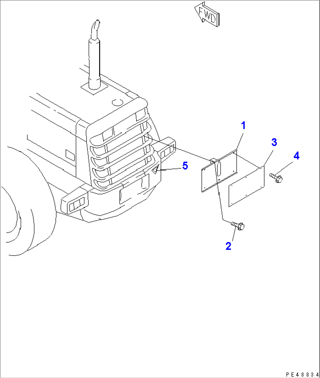 MARK PLATE (SNOW REMOVING SPEC.)(#50001-)