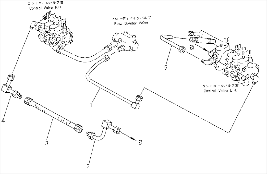 HYDRAULIC PIPING (POWER TILT CYLINDER LINE) (1/3)