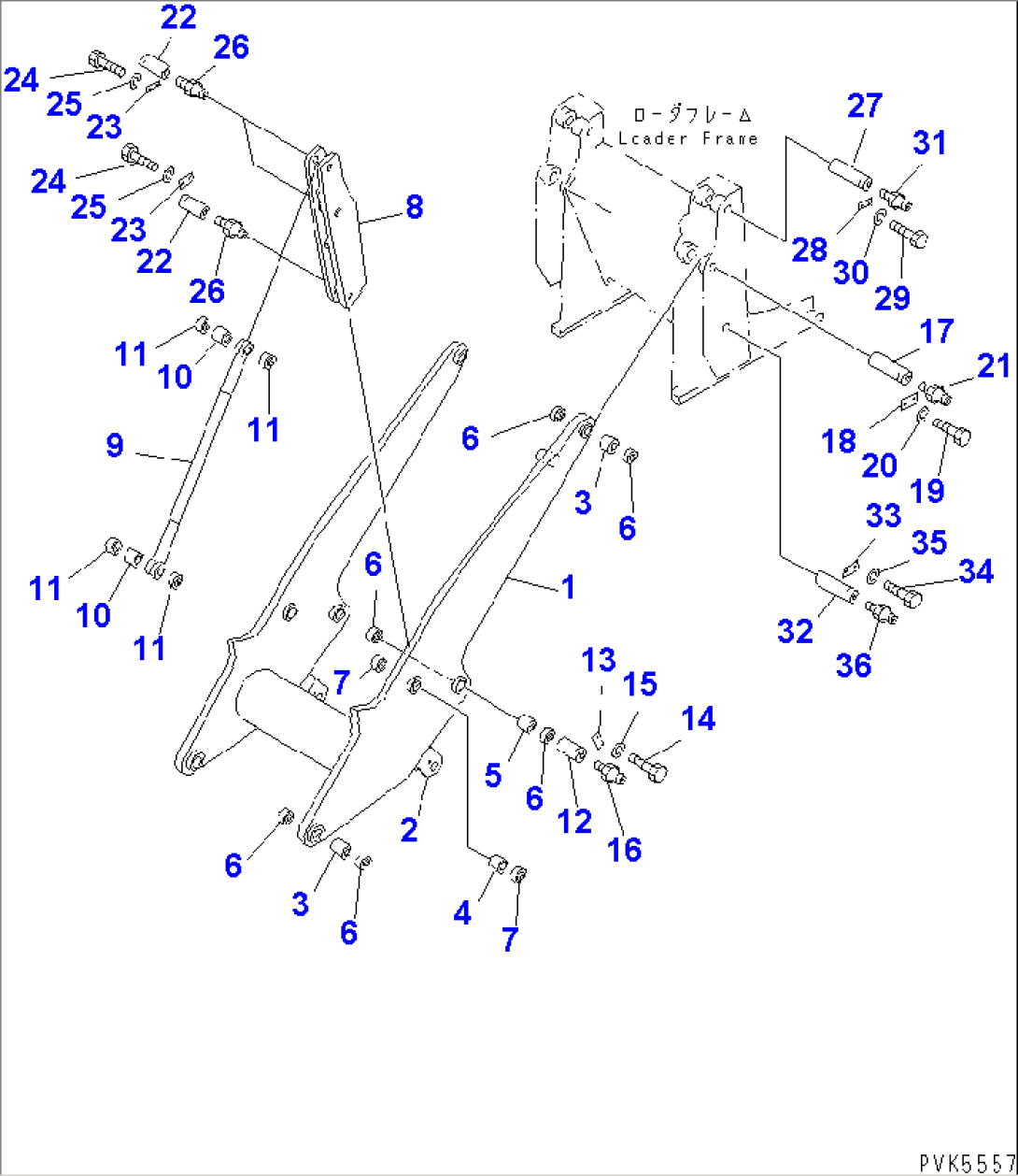 LIFT ARM AND LINKAGE (FOR ANGLE DOZER)