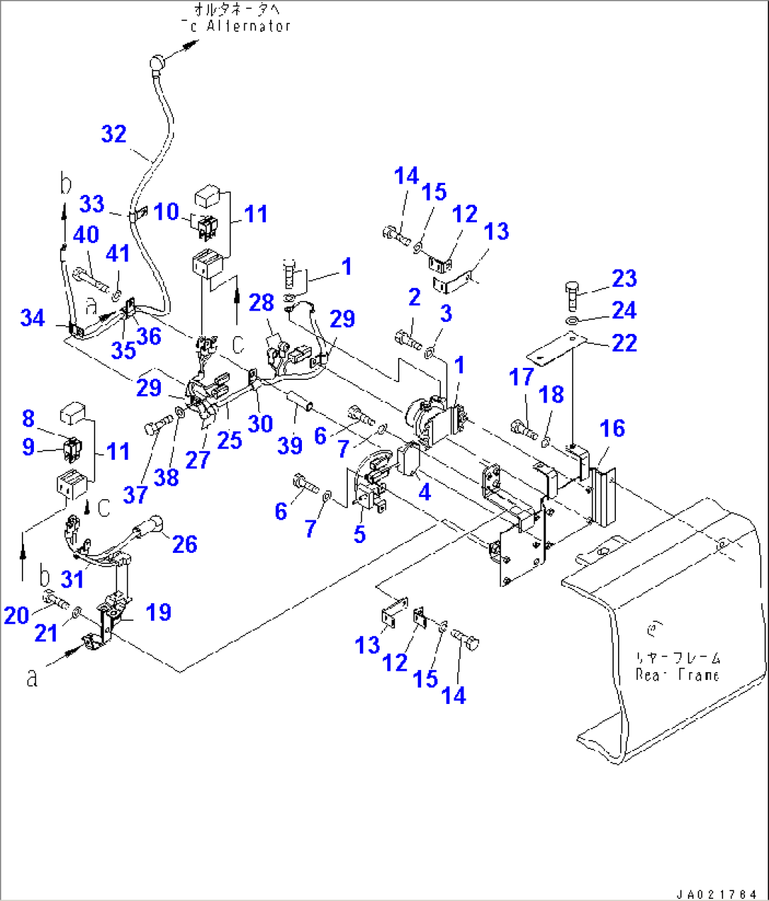 REAR HARNESS (2/4) (RELAY¤ FUSE AND SUB HARNESS) (FOR EXCEPT JAPAN)