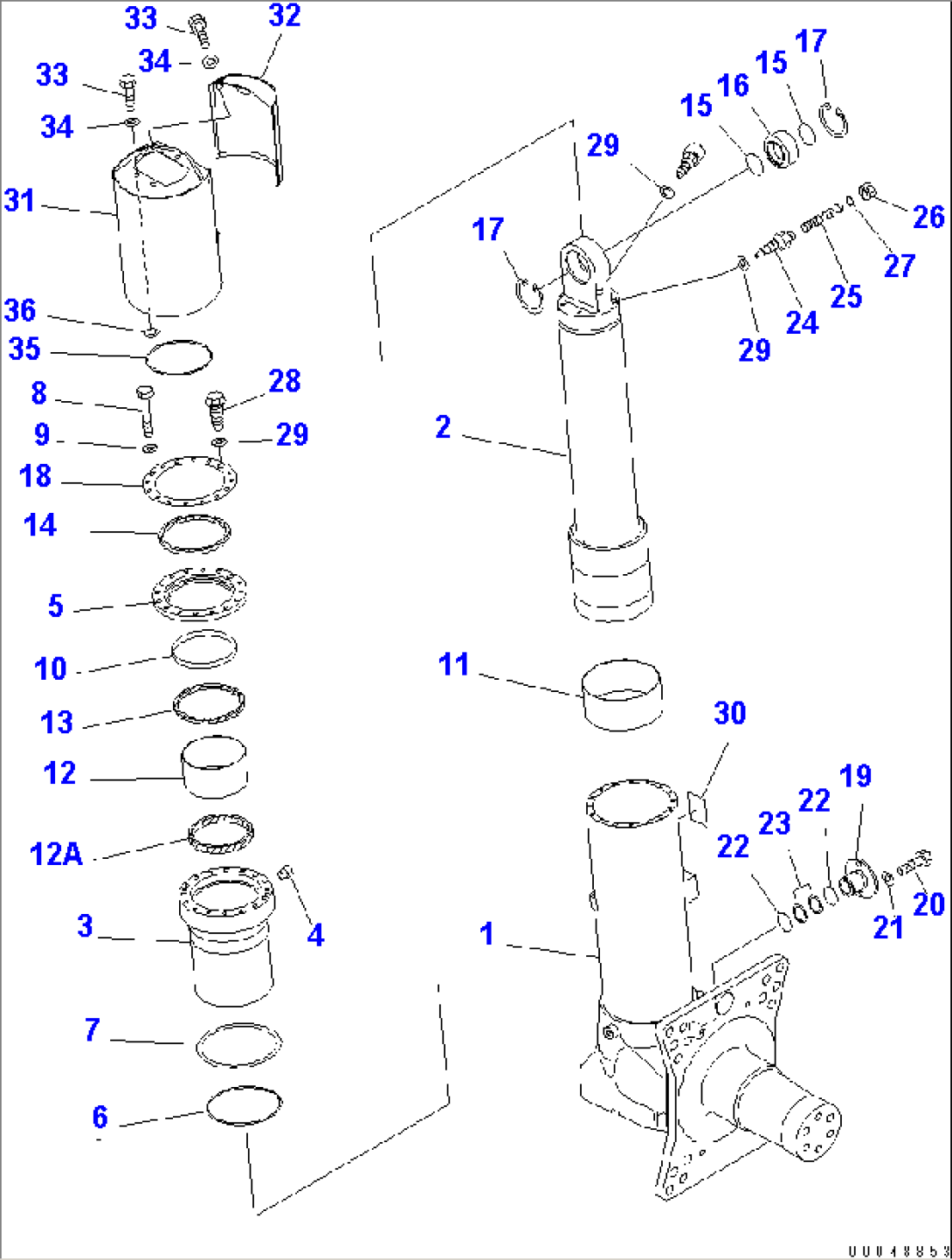 FRONT AXLE (L.H.) (SUSPENSION) (3/3)(#15001-)
