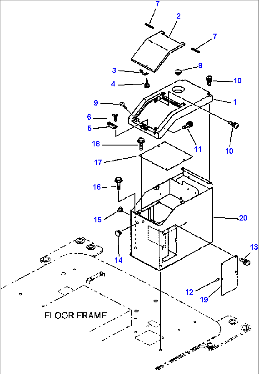 FIG. K0715-02A0 L.H. CONSOLE BOX