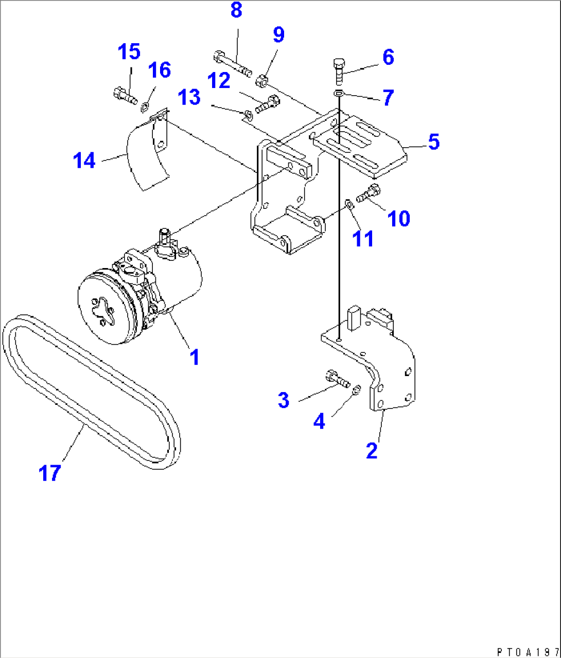 COOLER COMPRESSOR (MOUNTING PARTS)(#1801-)