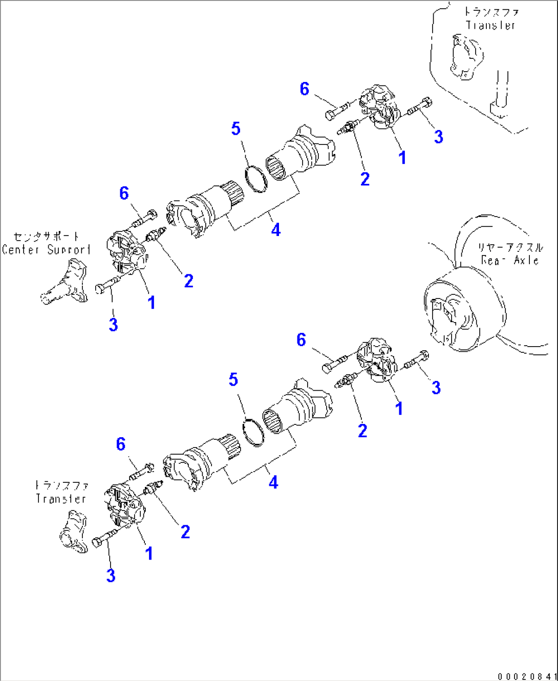 DRIVE SHAFT (CENTER AND REAR)