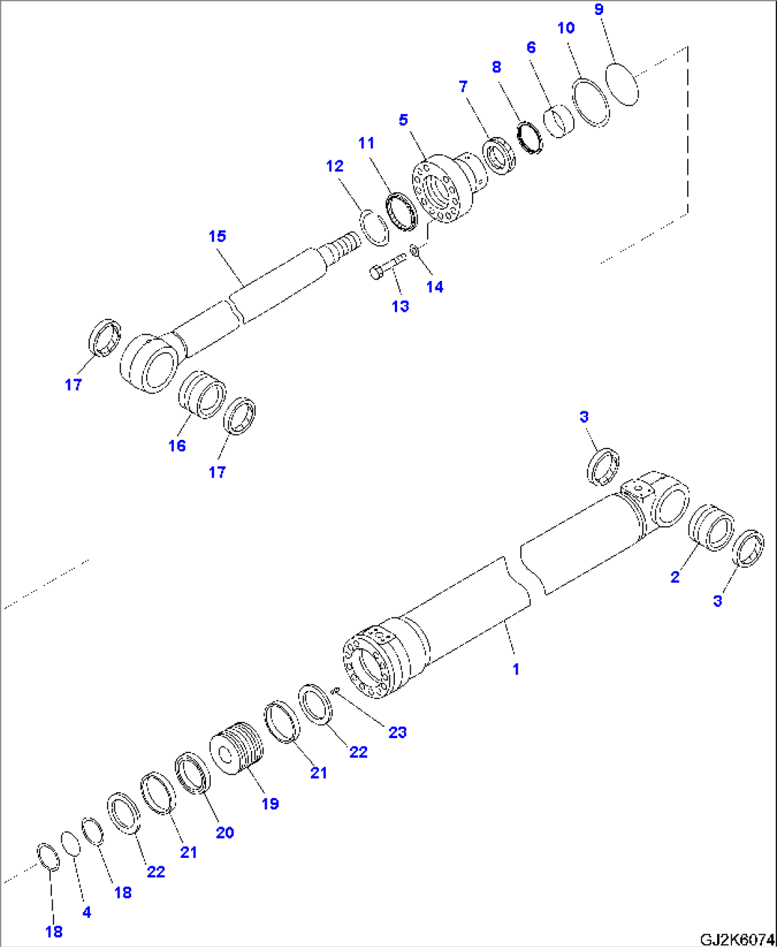 BOOM ADJUST CYLINDER (FOR 2-PIECE BOOM)