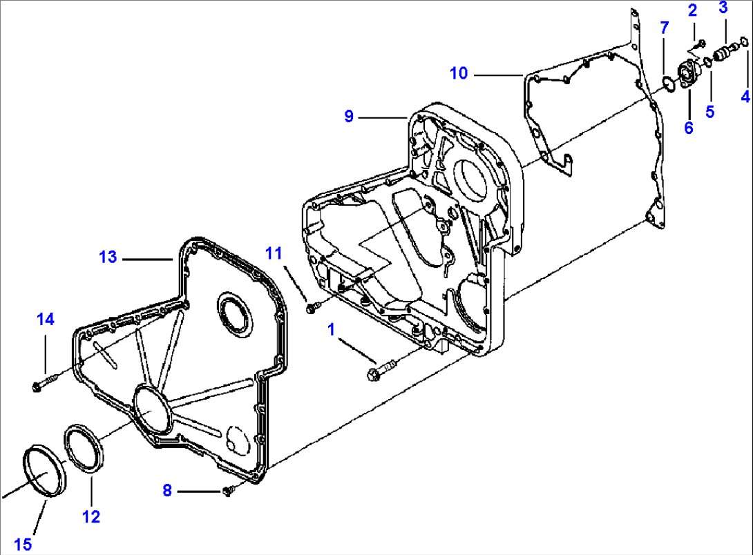FIG. A2109-A3A2 FRONT GEAR COVER - WITH PTO ACCESS