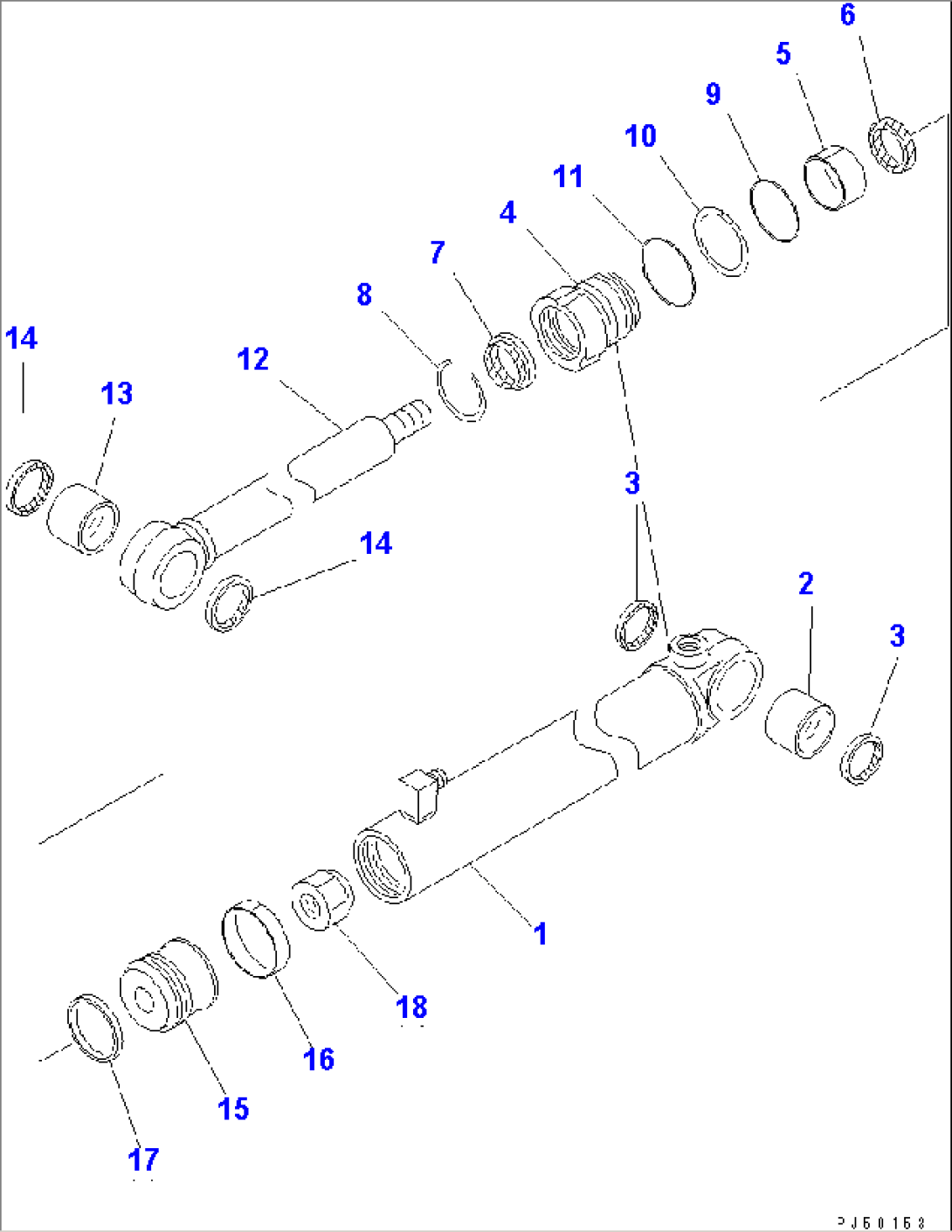 BLADE SIDE SHIFT CYLINDER(#1001-1397)