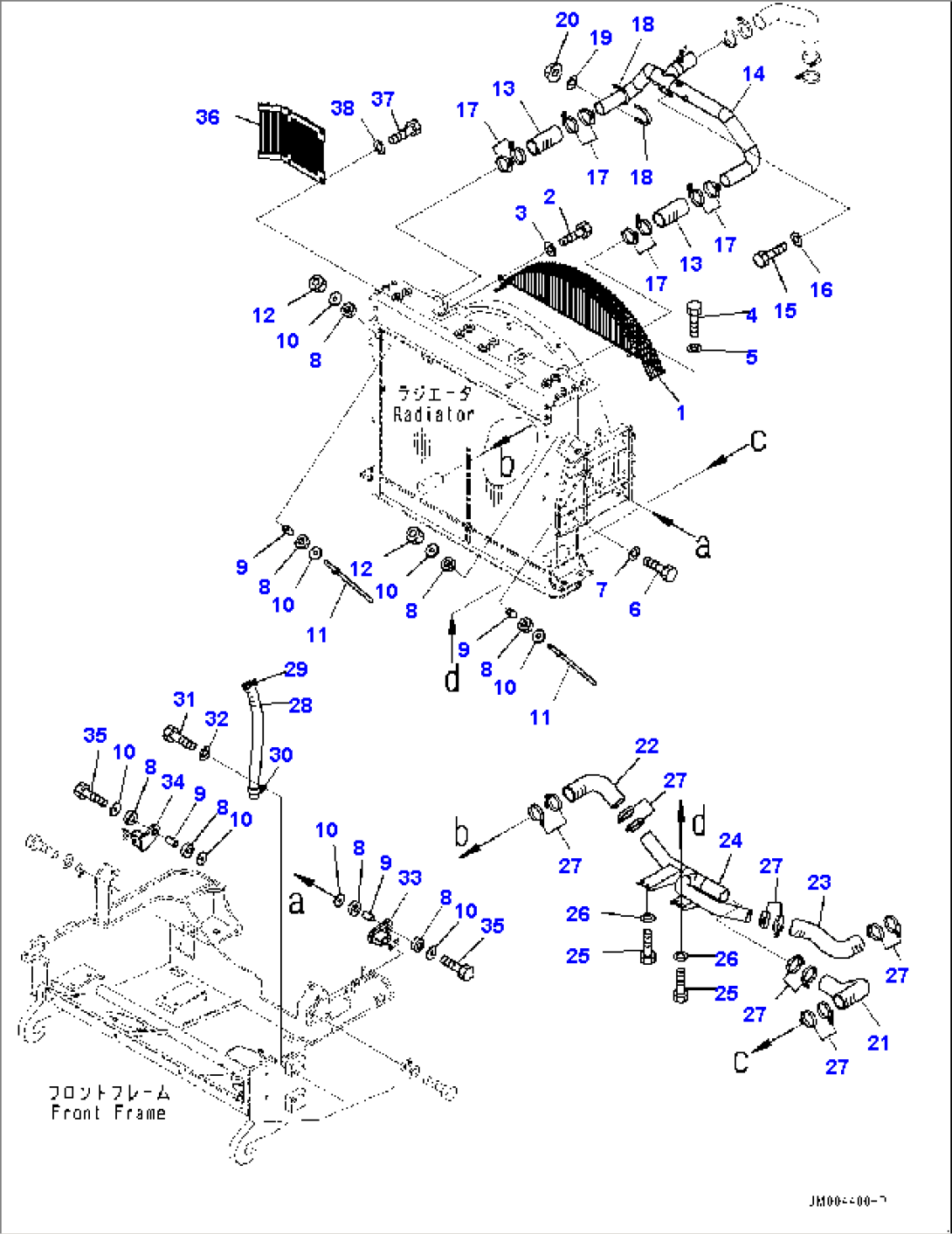 Radiator, Bracket and Cover (#5001-)