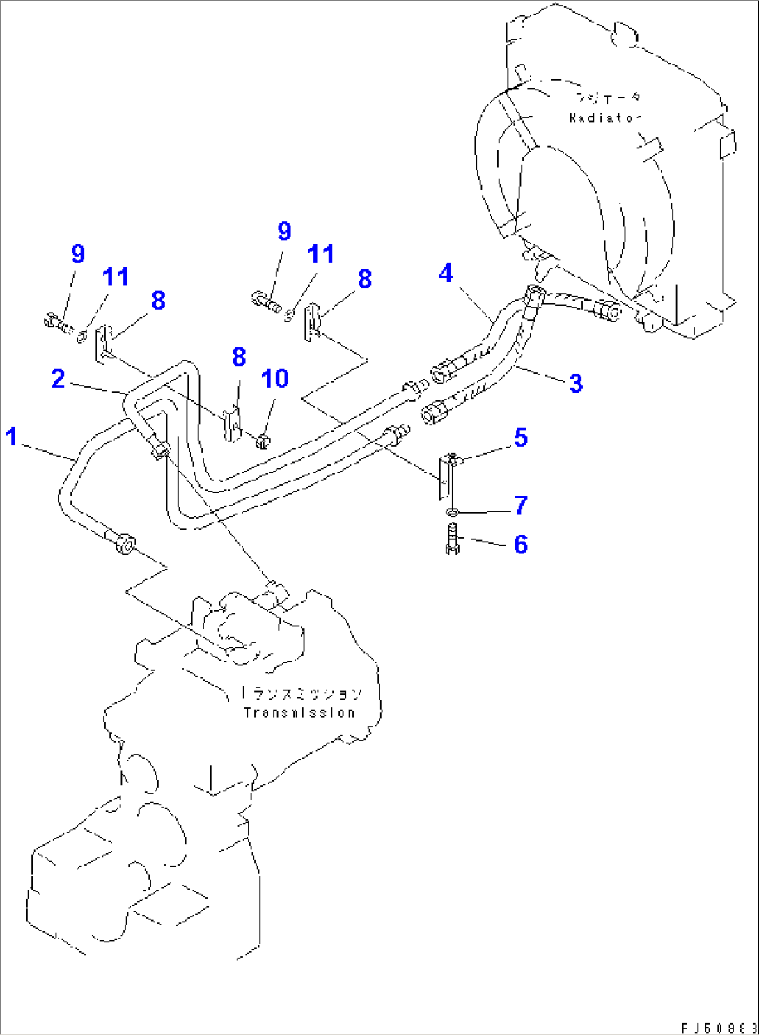 TRANSMISSION OIL COOLER PIPING