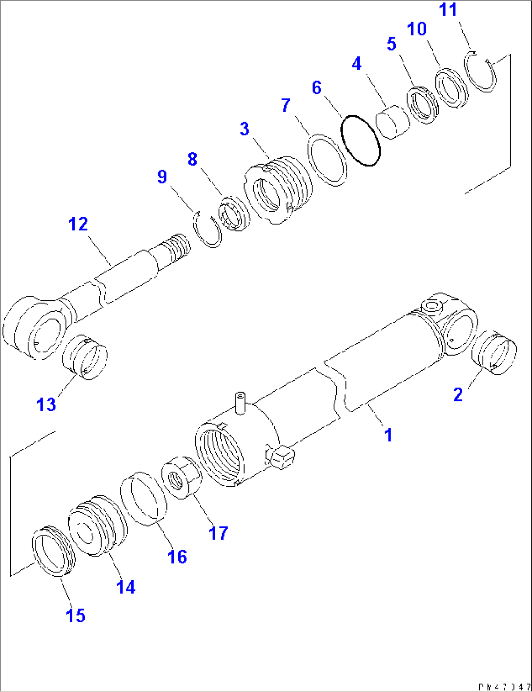 BOTH SIDE DUMP CYLINDER(#60001-)