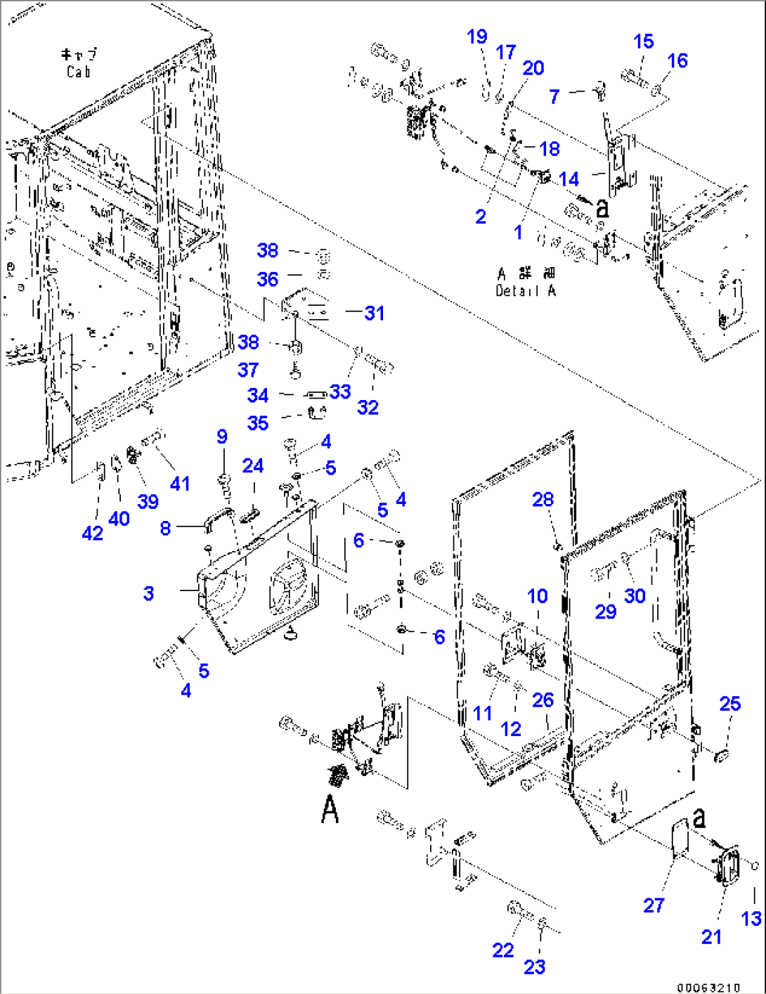 ROPS Cab And Floor Frame Group Door and Latch, LHS (2/2) (#C10001-)