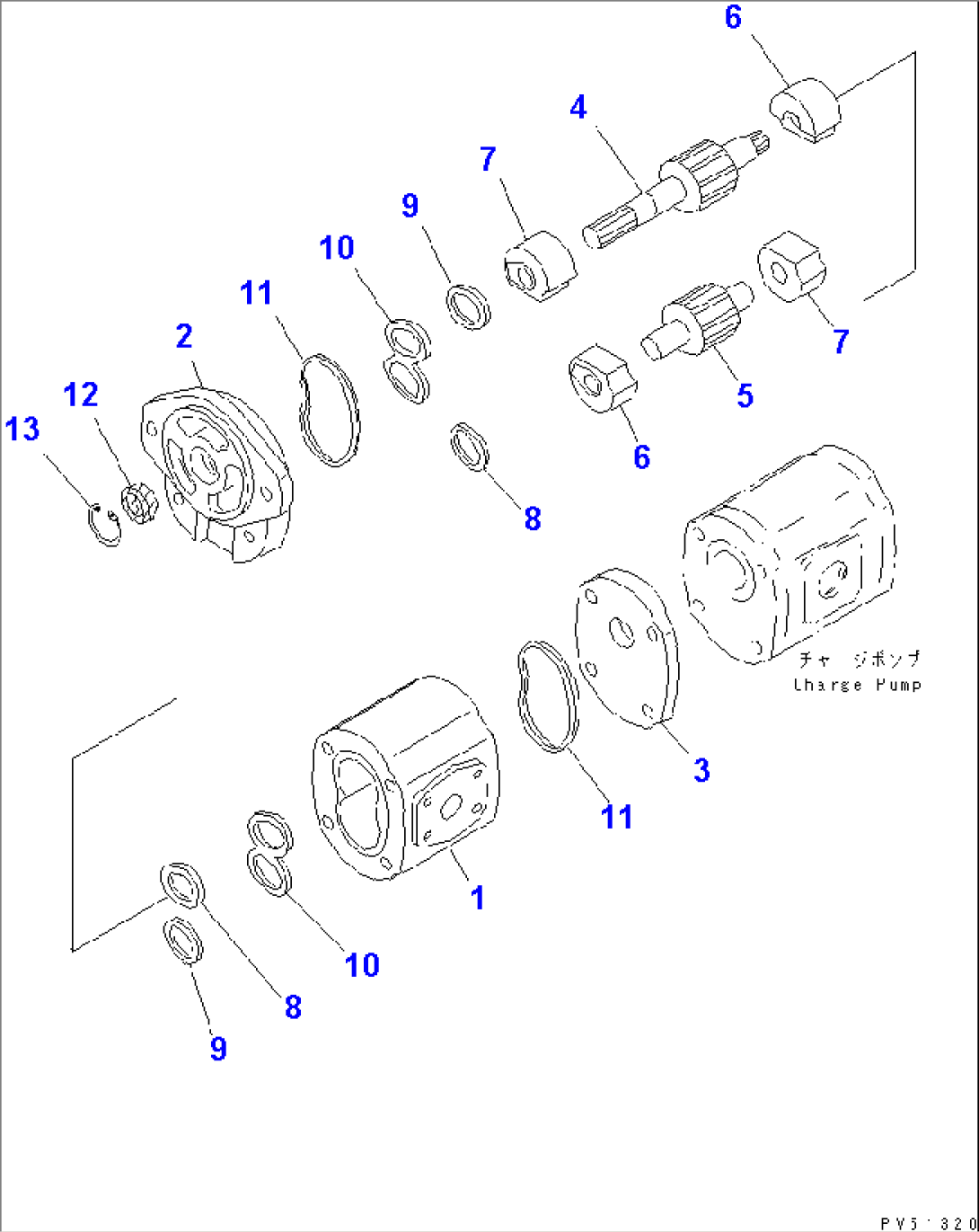 HYDRAULIC PUMP (1/2) (LUBRICATION PUMP)