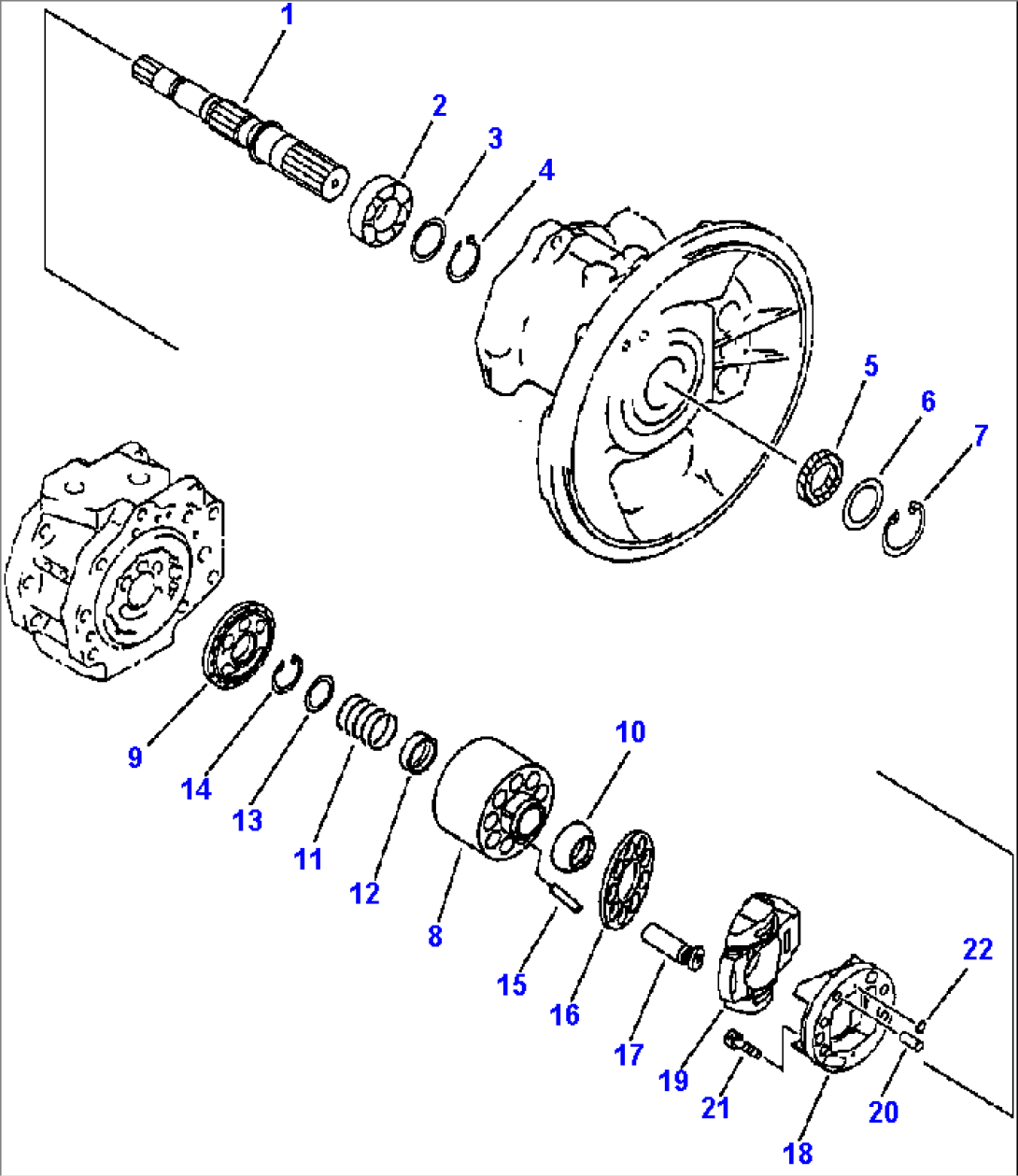 FIG NO. H0210-5301 MAIN PUMP (3/9) (HPV 95+95+BARO-16) (WITH TVC VALVE) FRONT PUMP