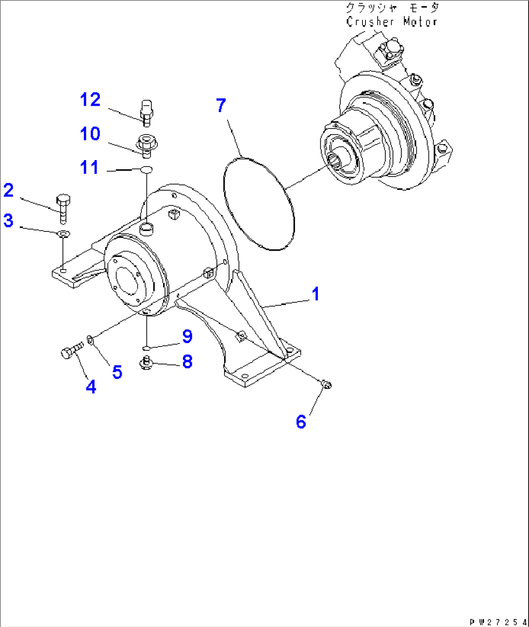 CRUSHER MOTOR MOUNTING PARTS