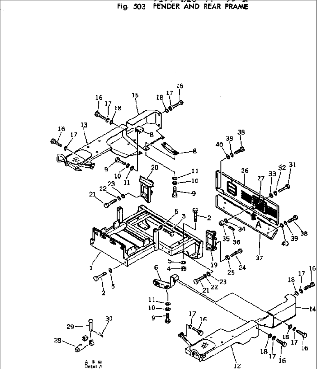 FENDER AND REAR FRAME