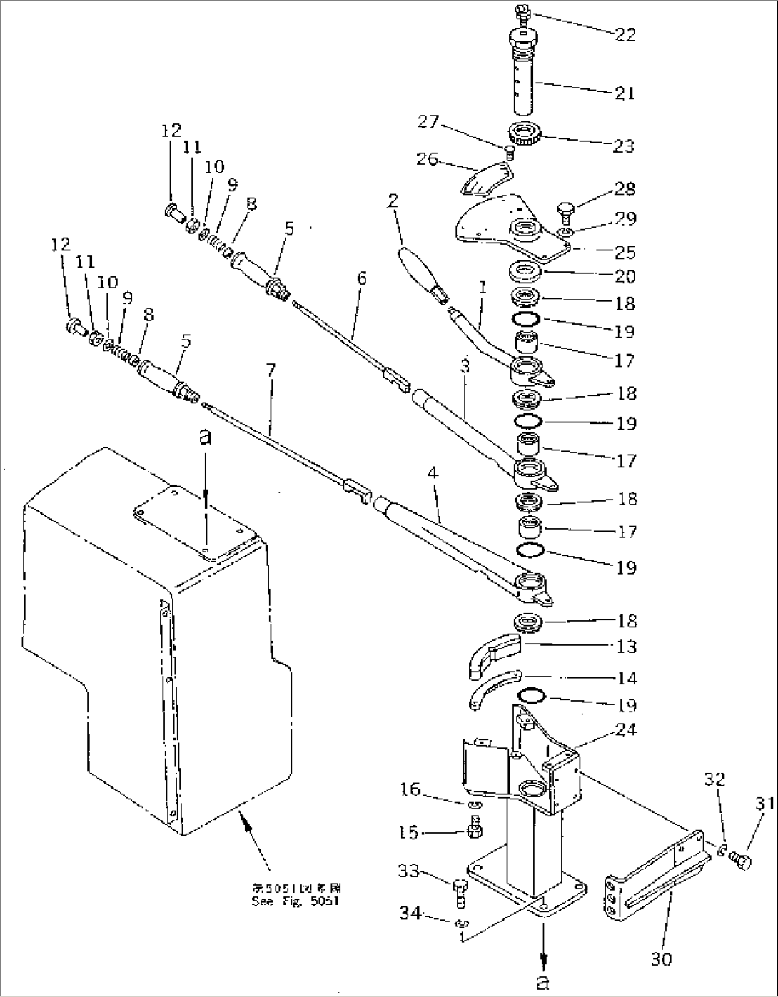 WORK EQUIPMENT CONTROL LEVER (FOR TOWING WINCH)