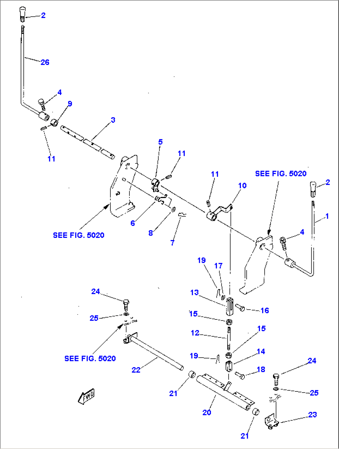 WORK EQUIPMENT LOCK LEVER (TBG SPEC.)