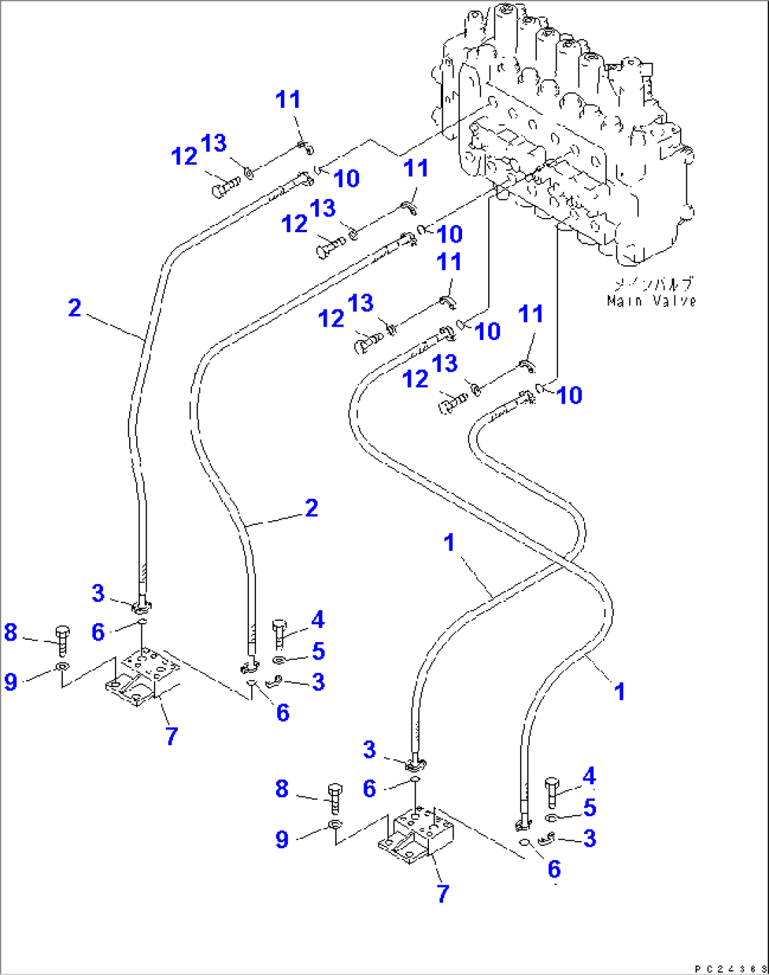 PIPING (14/18) (TRAVEL CONTROL LINE) (1/2)