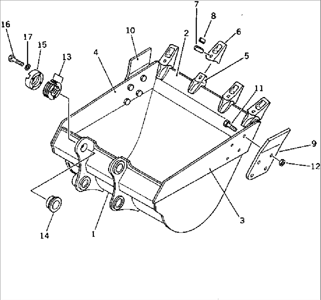 BUCKET¤ 0.9M3¤ WIDTH 1155MM(#20489-23163)