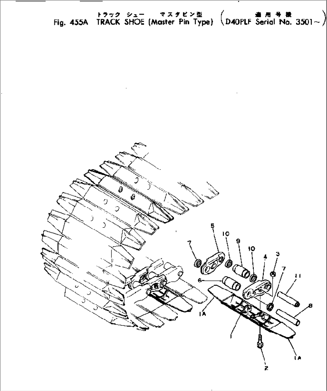 TRACK SHOE (MASTER PIN TYPE)(#3501-)